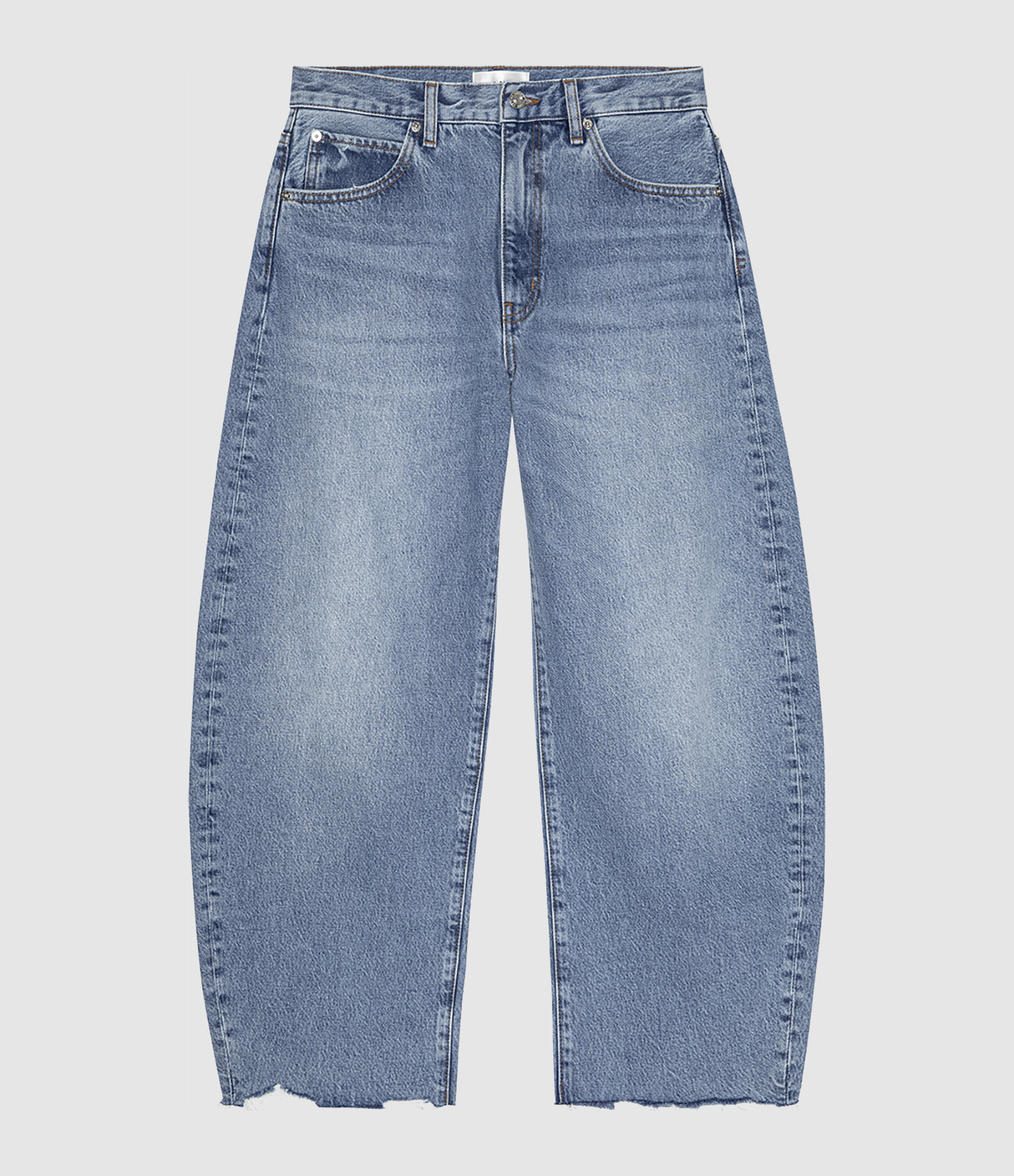 Jean The Bubble Crop Rapture Raw Fray