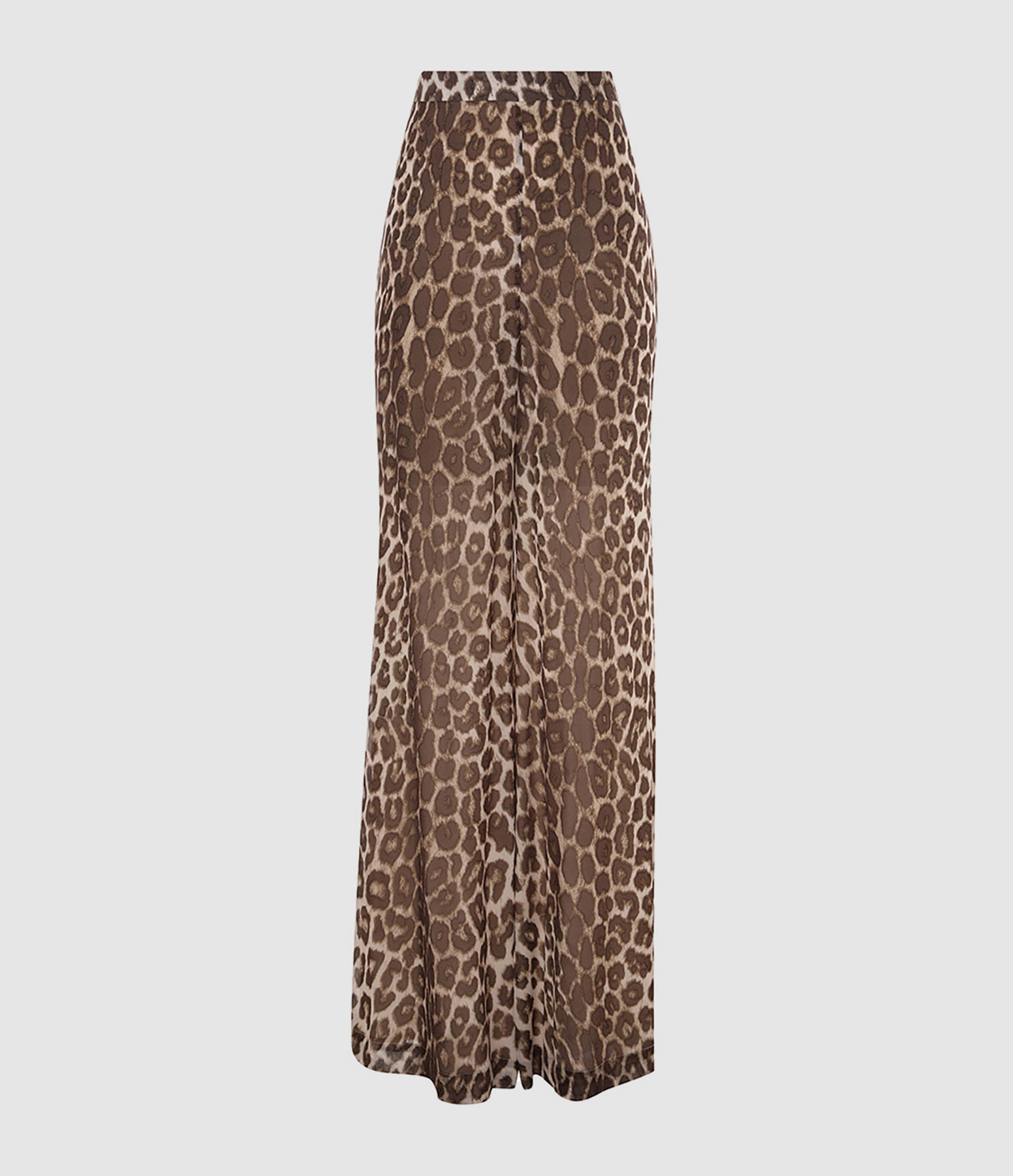 Pantalon Illustration Flare Chocolate Leopard