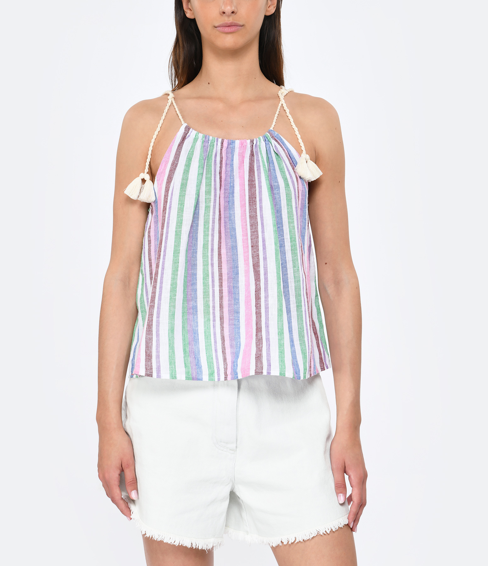 Top Tula Coton Ivory Melange
