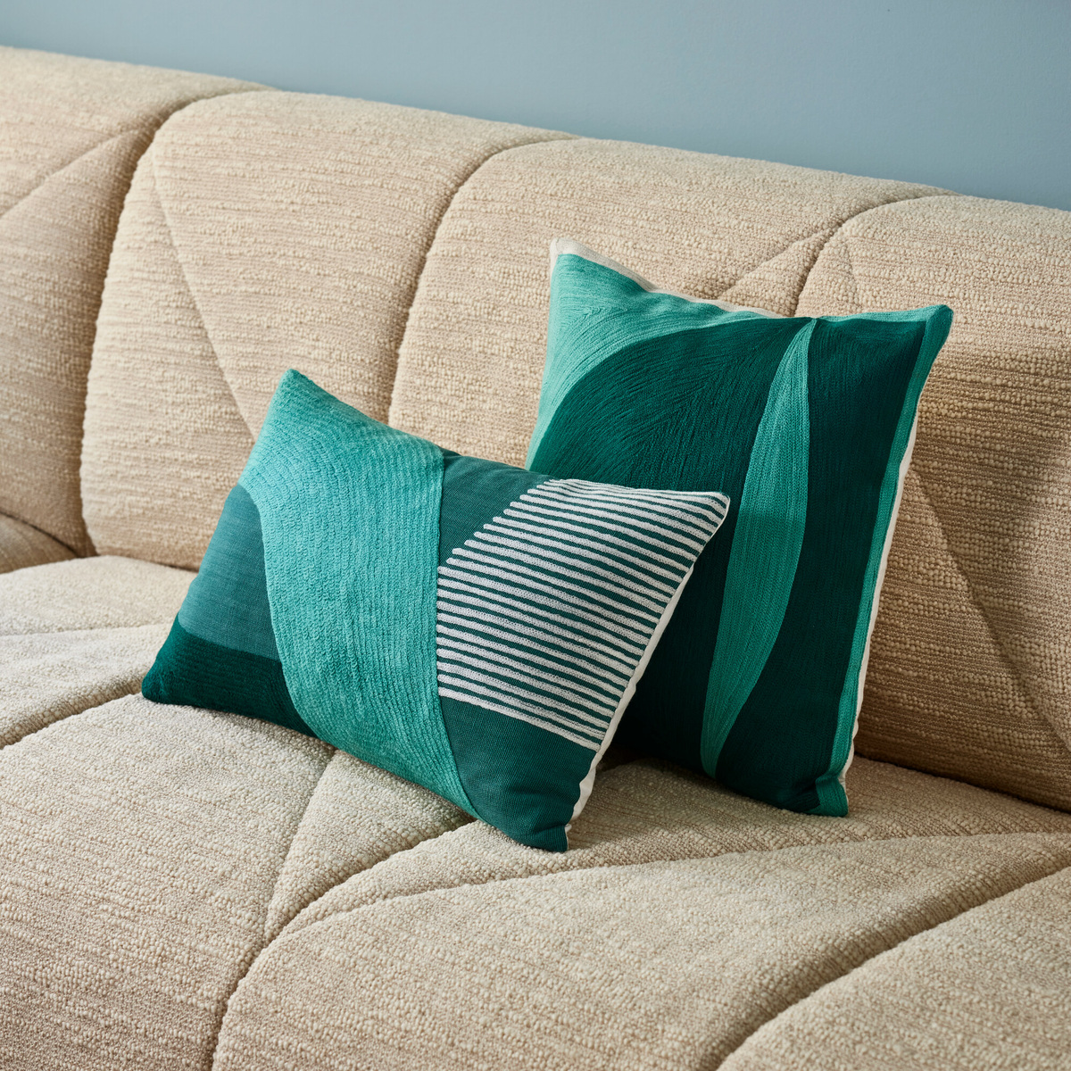 Coussin Abstrait Pin Lagon