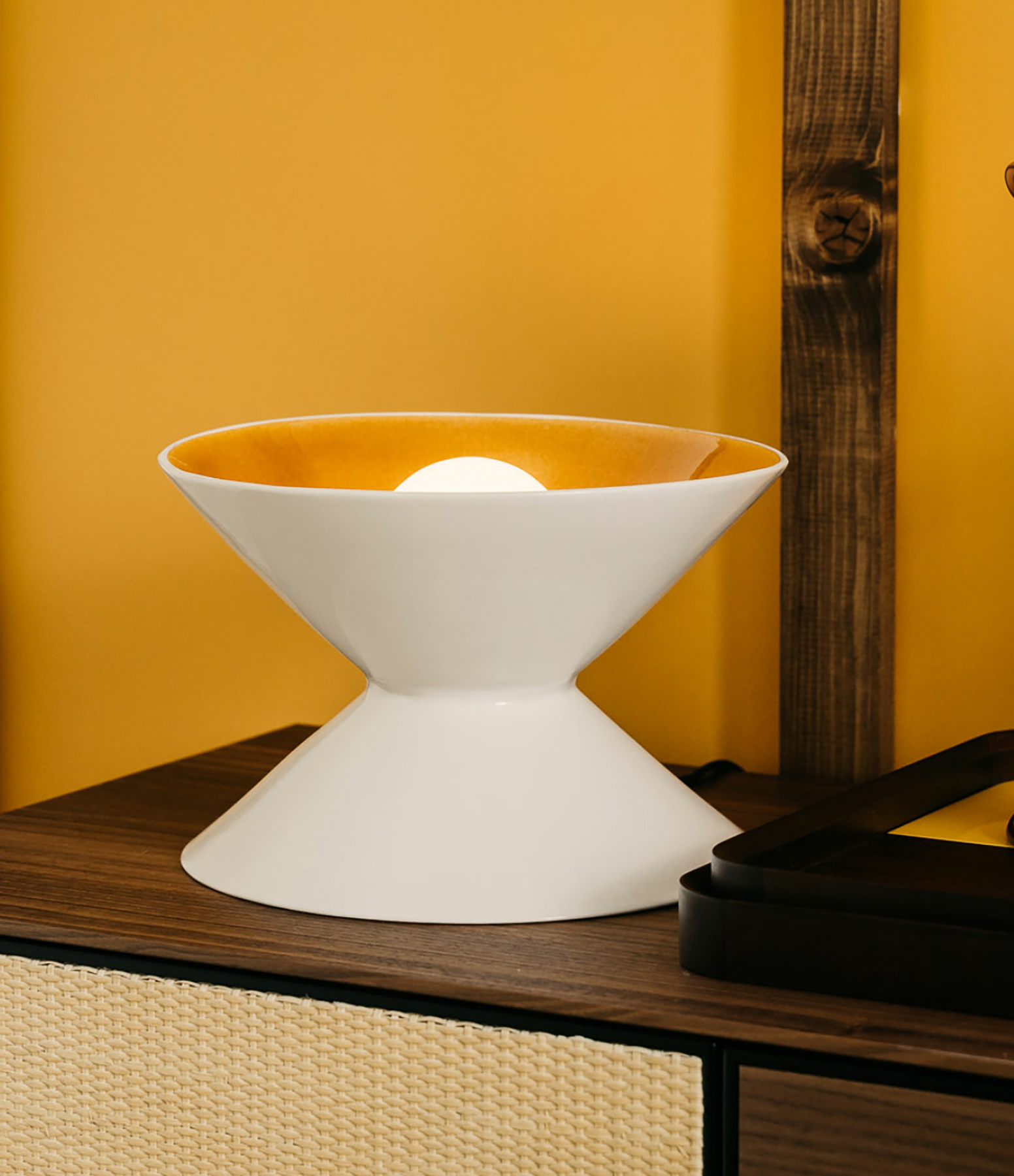 Lampe Sablier Écru Fauve