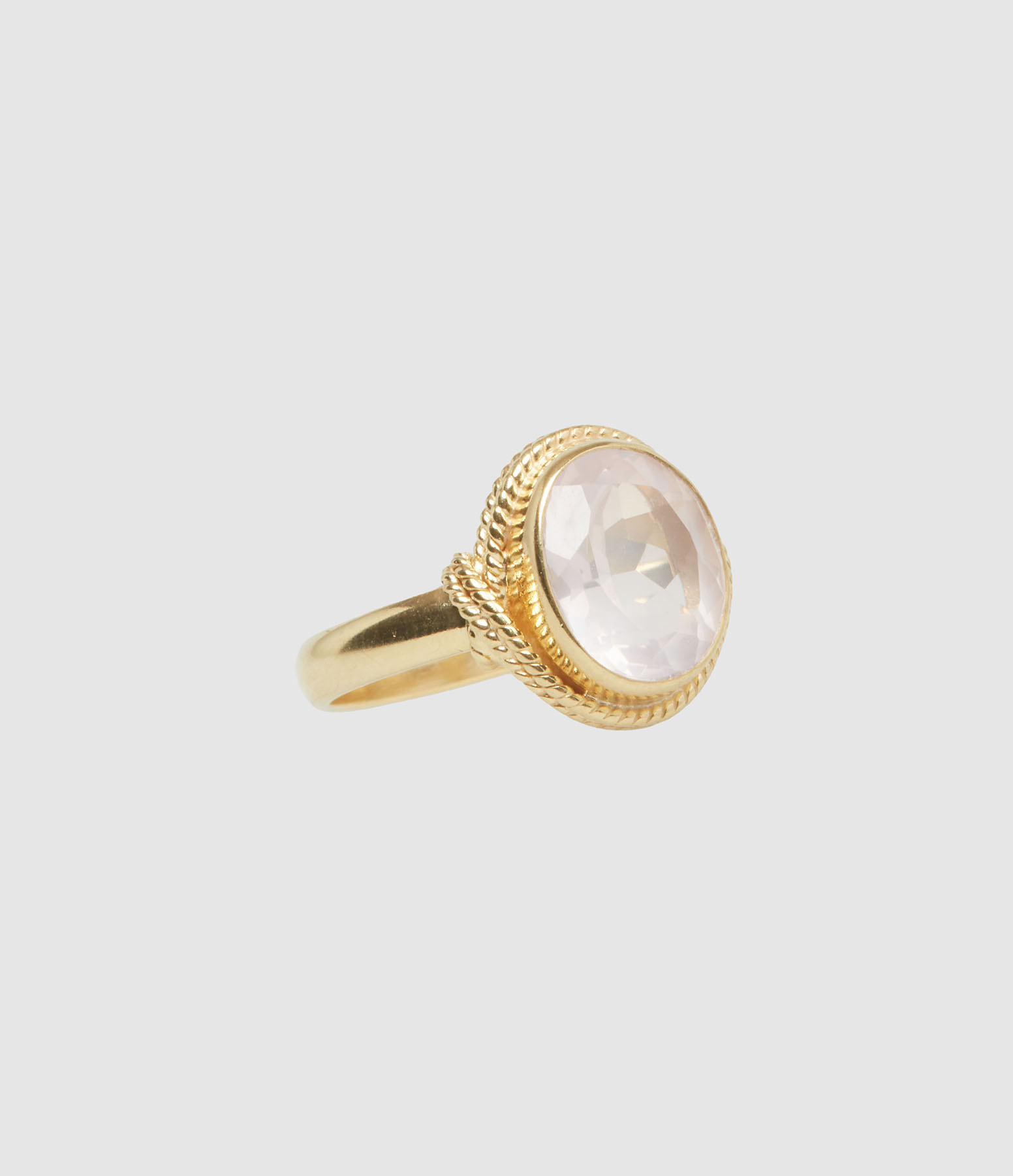 Bague Mignonnerie Sphinx Quartz Rose