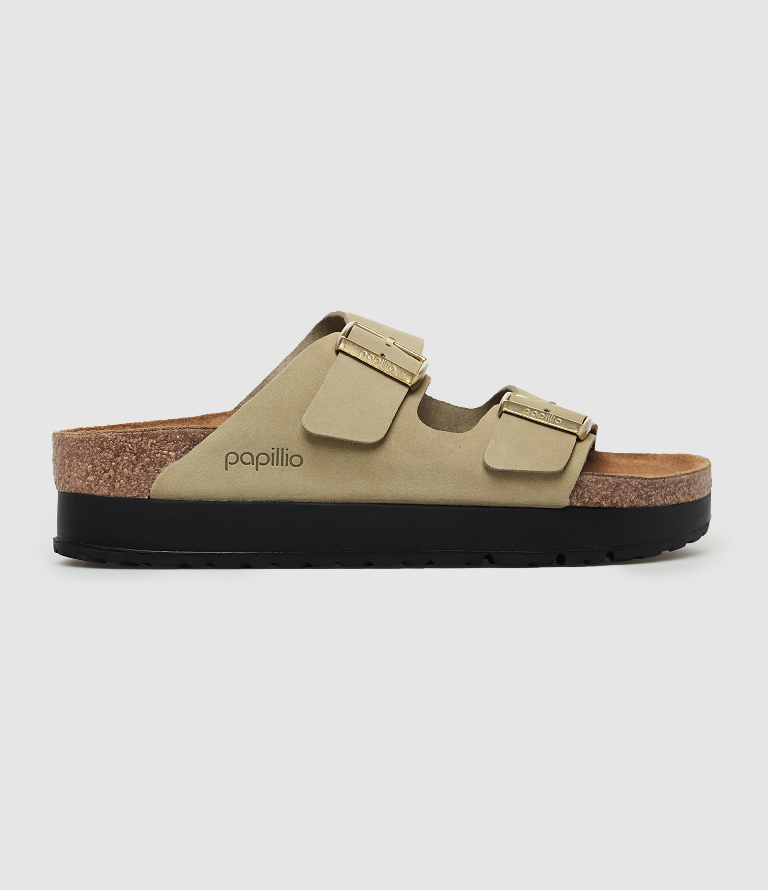 Mules Arizona Platform Flex Cuir Eucalyptus