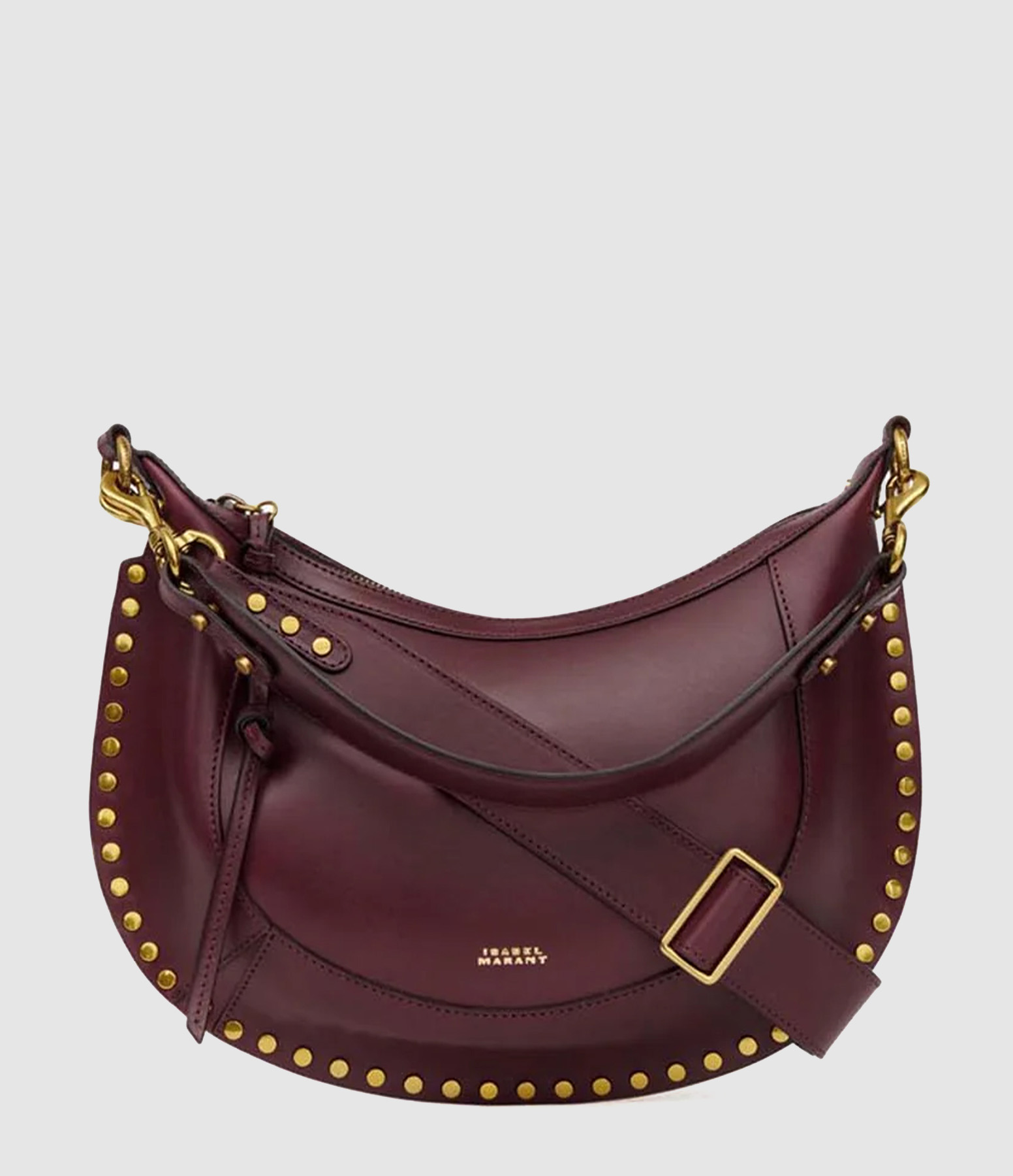 Sac Naoko Cuir Lisse Bordeaux