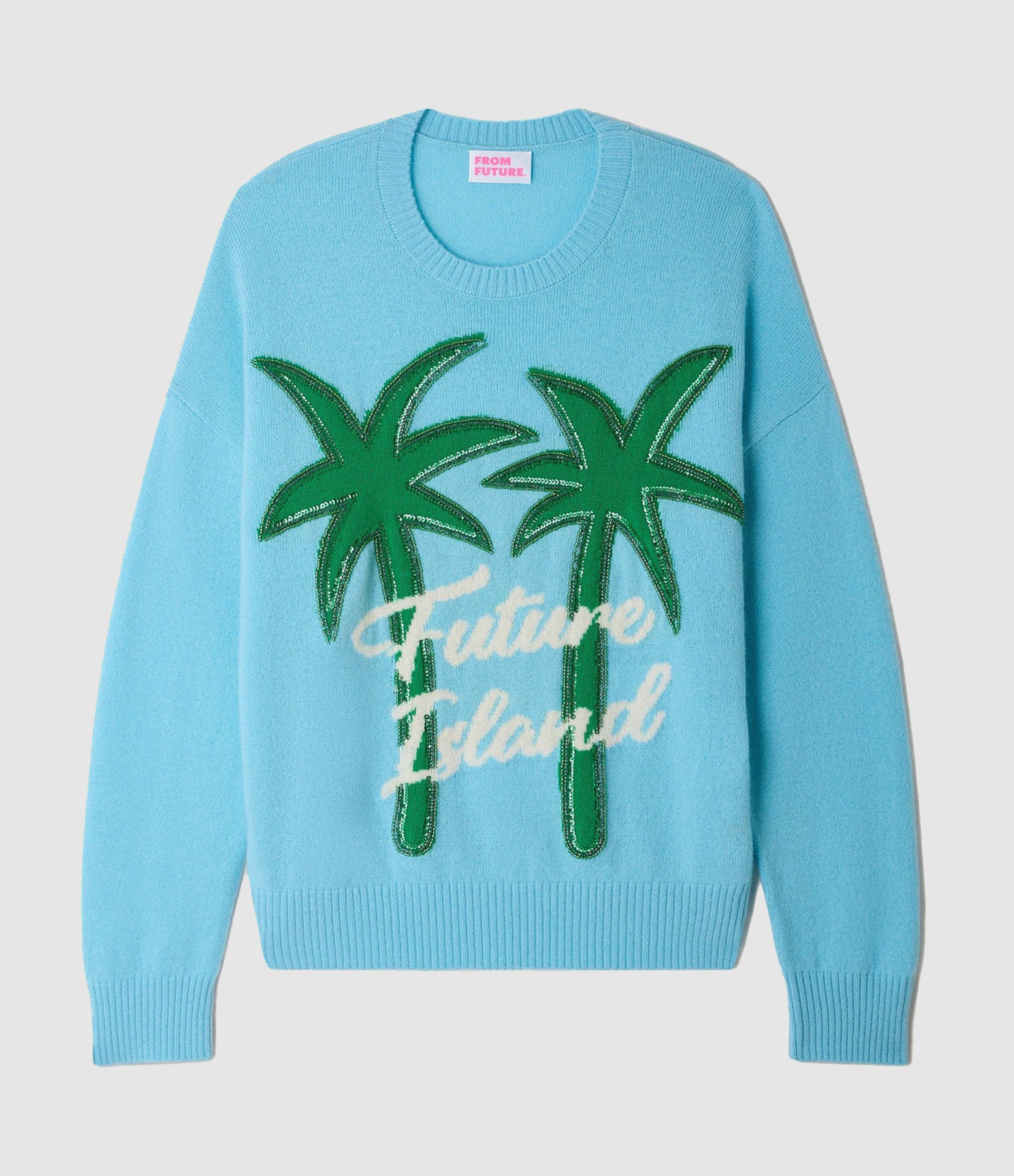 Pull Col Rond Vacation Blue