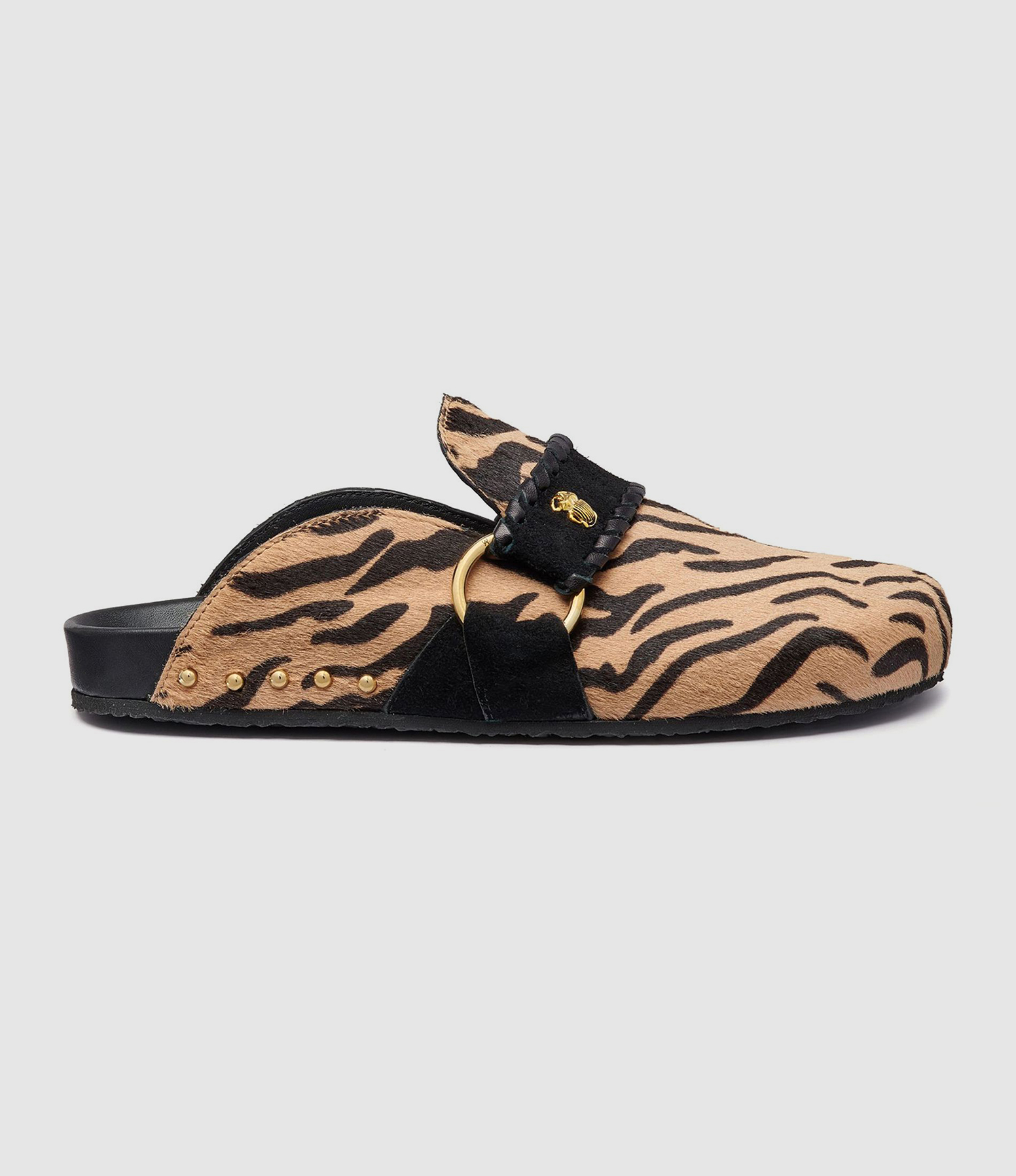 Sabots Georgette Python Imprimé Tigre