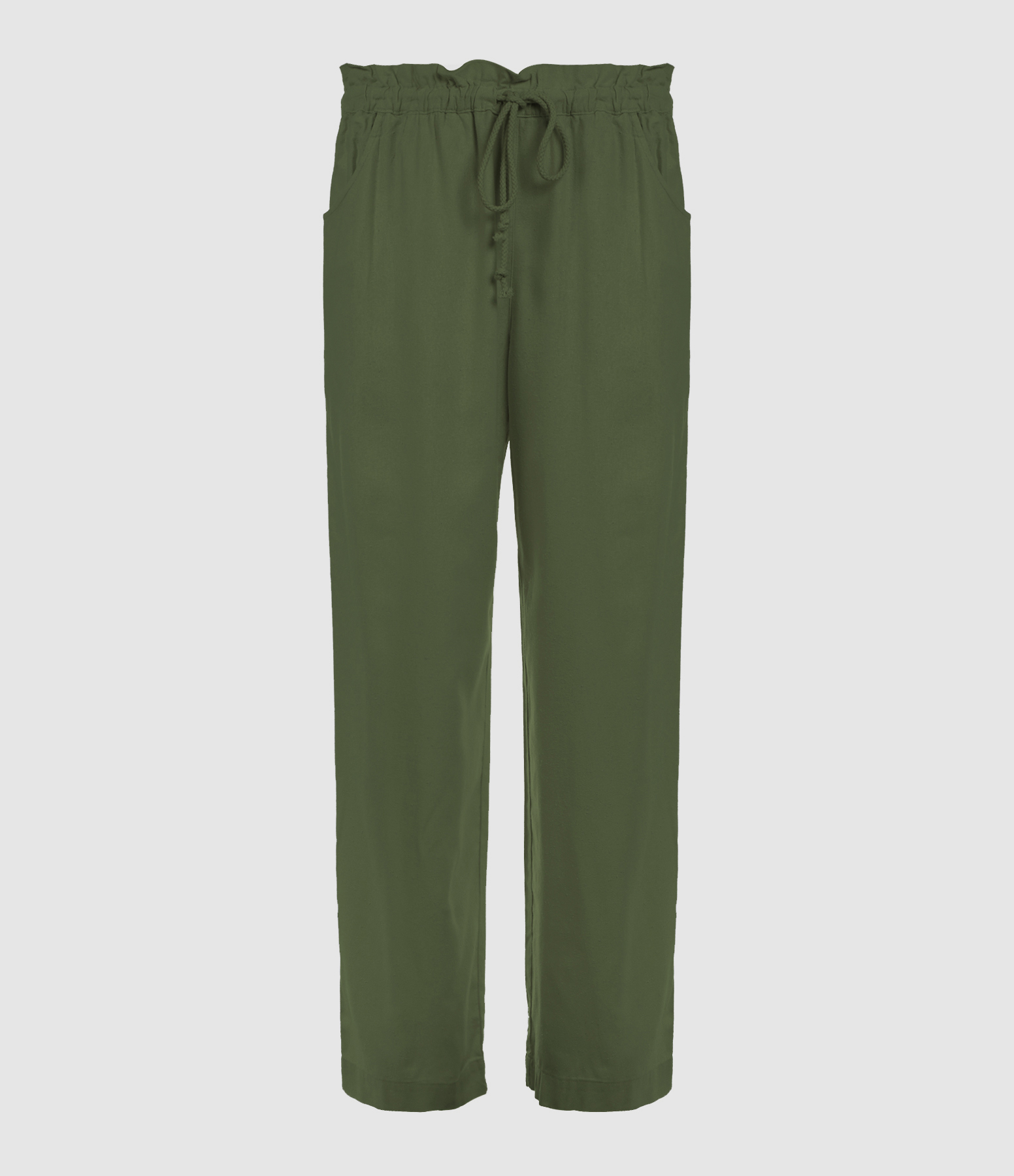 Pantalon Talin Soie Vert Olive