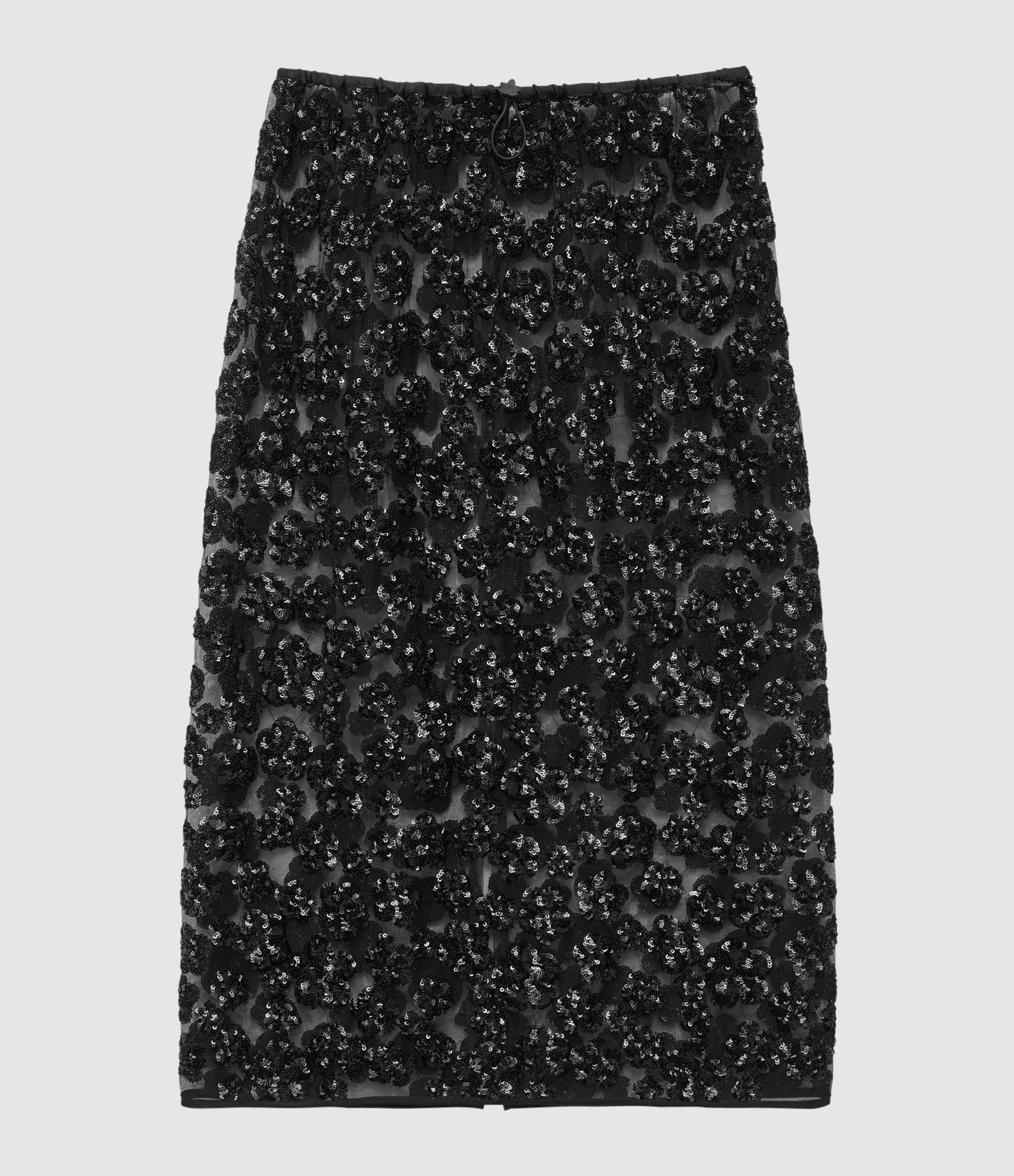 Jupe Bria Ume Floral Sequins Black