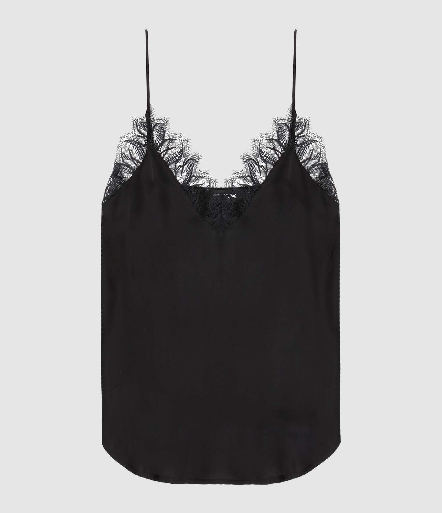 Caraco Carry Satin Dentelle Noir