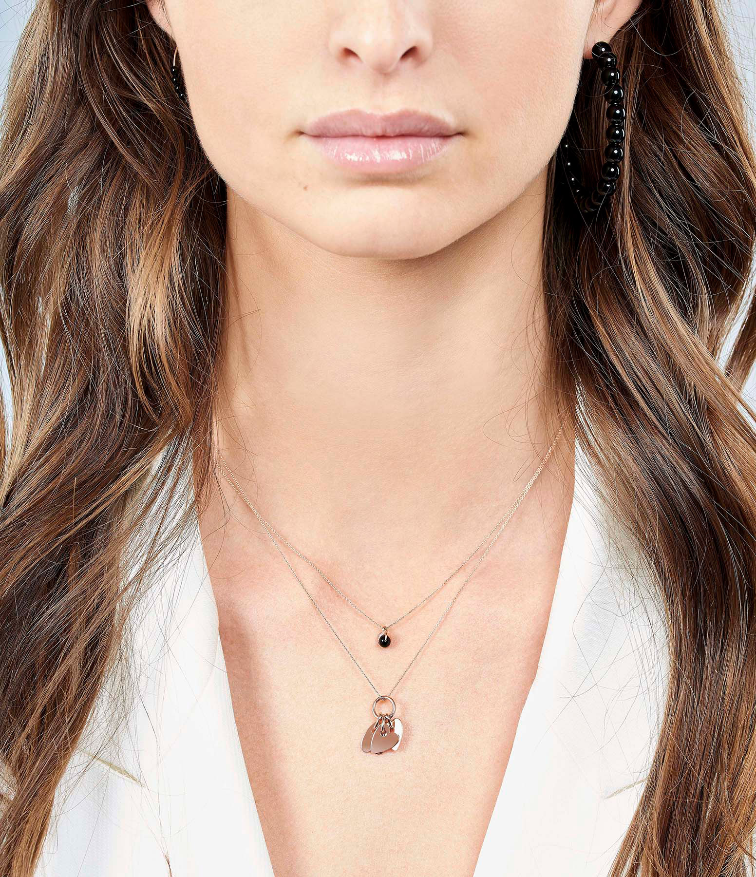 Collier Angèle 3 Mini Cœurs Or Rose