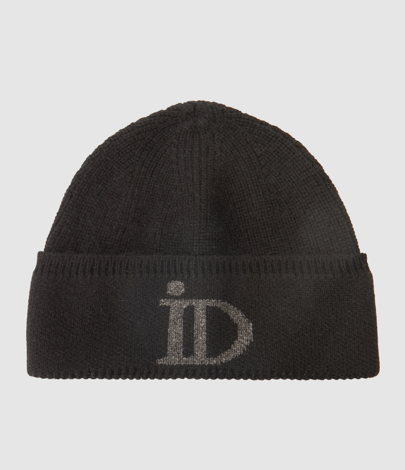 Bonnet Abysse Cachemire Noir Gris Anthracite