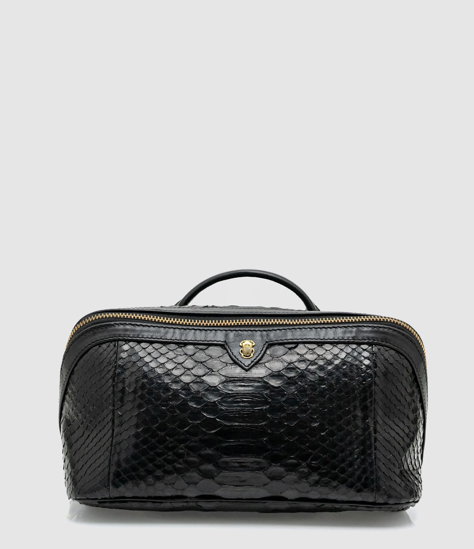 Trousse Charlotte Python Noir