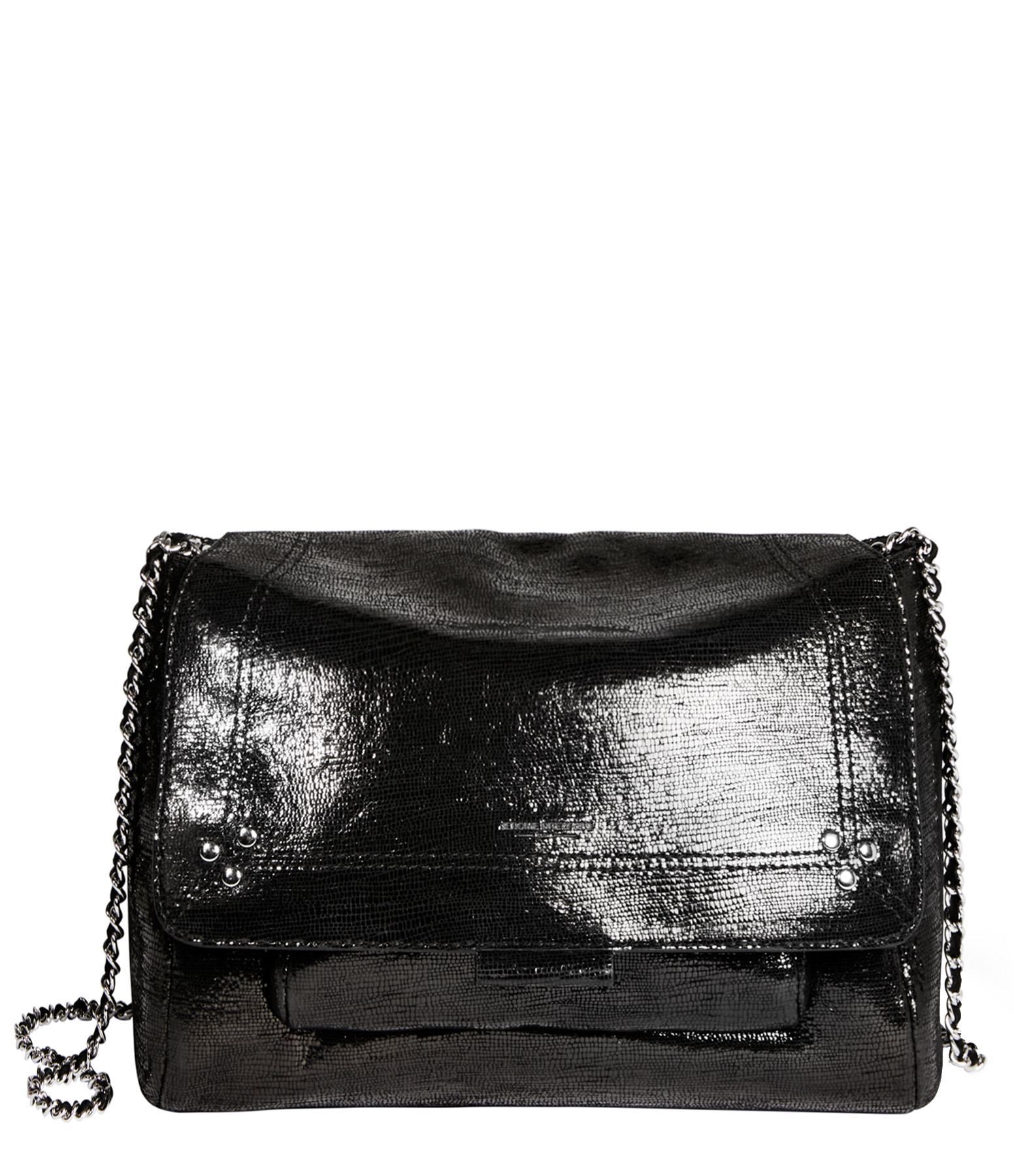 Sac Lulu L Chèvre Lamé Noir