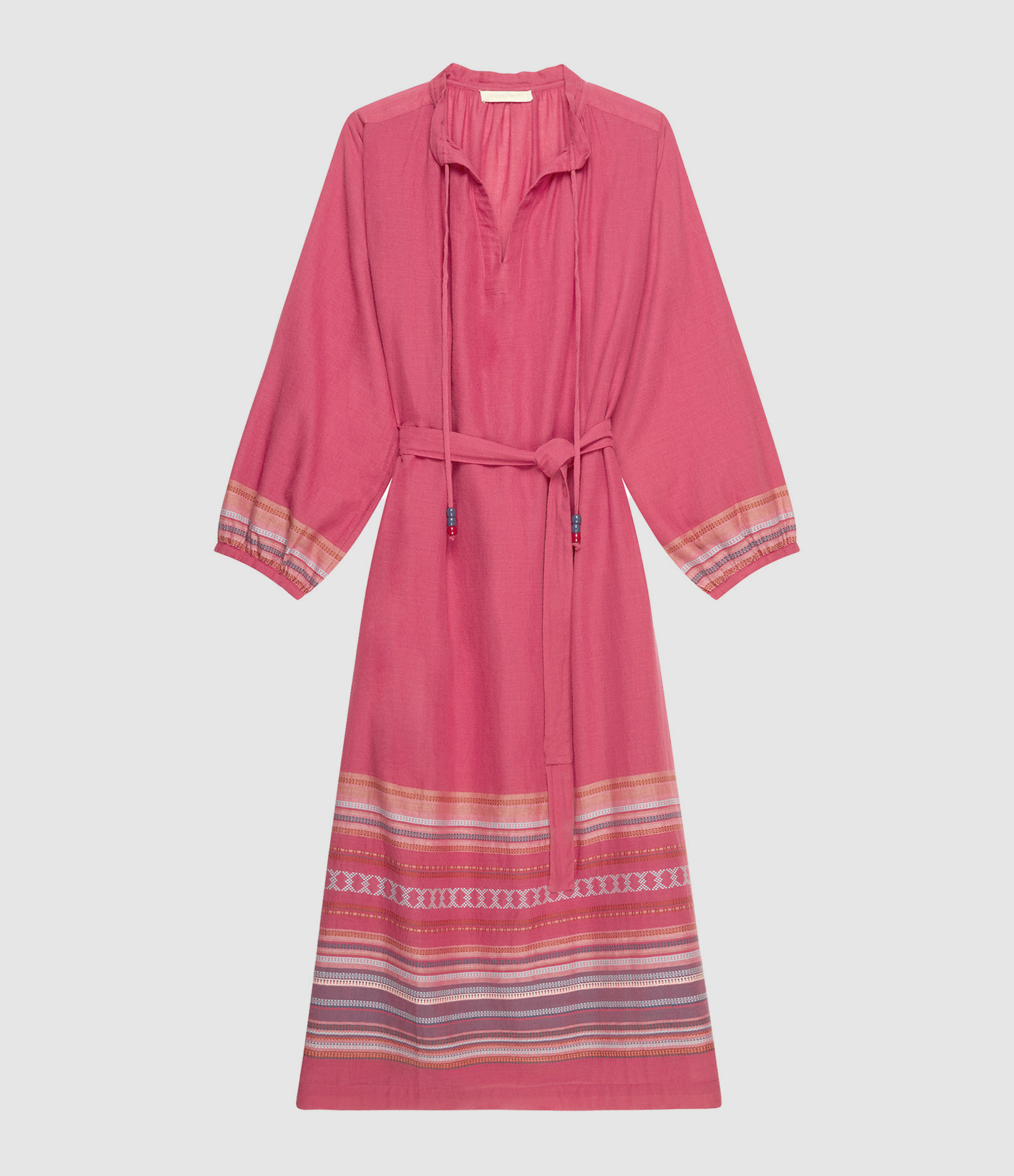 Robe Col V Thessalia Multicolore Rose, Capsule Mexico