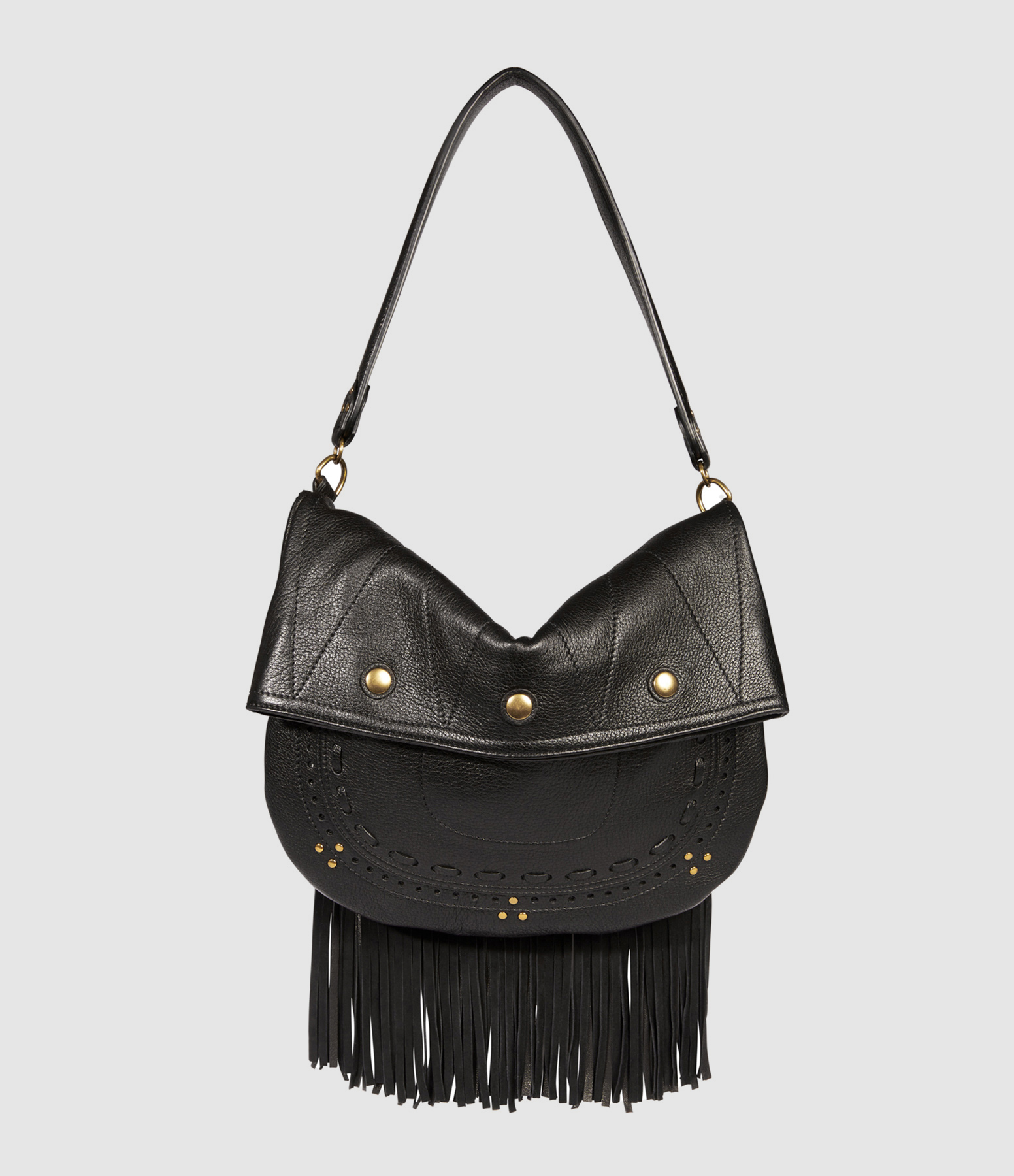 Sac Jerry M Cuir Grainé Noir 