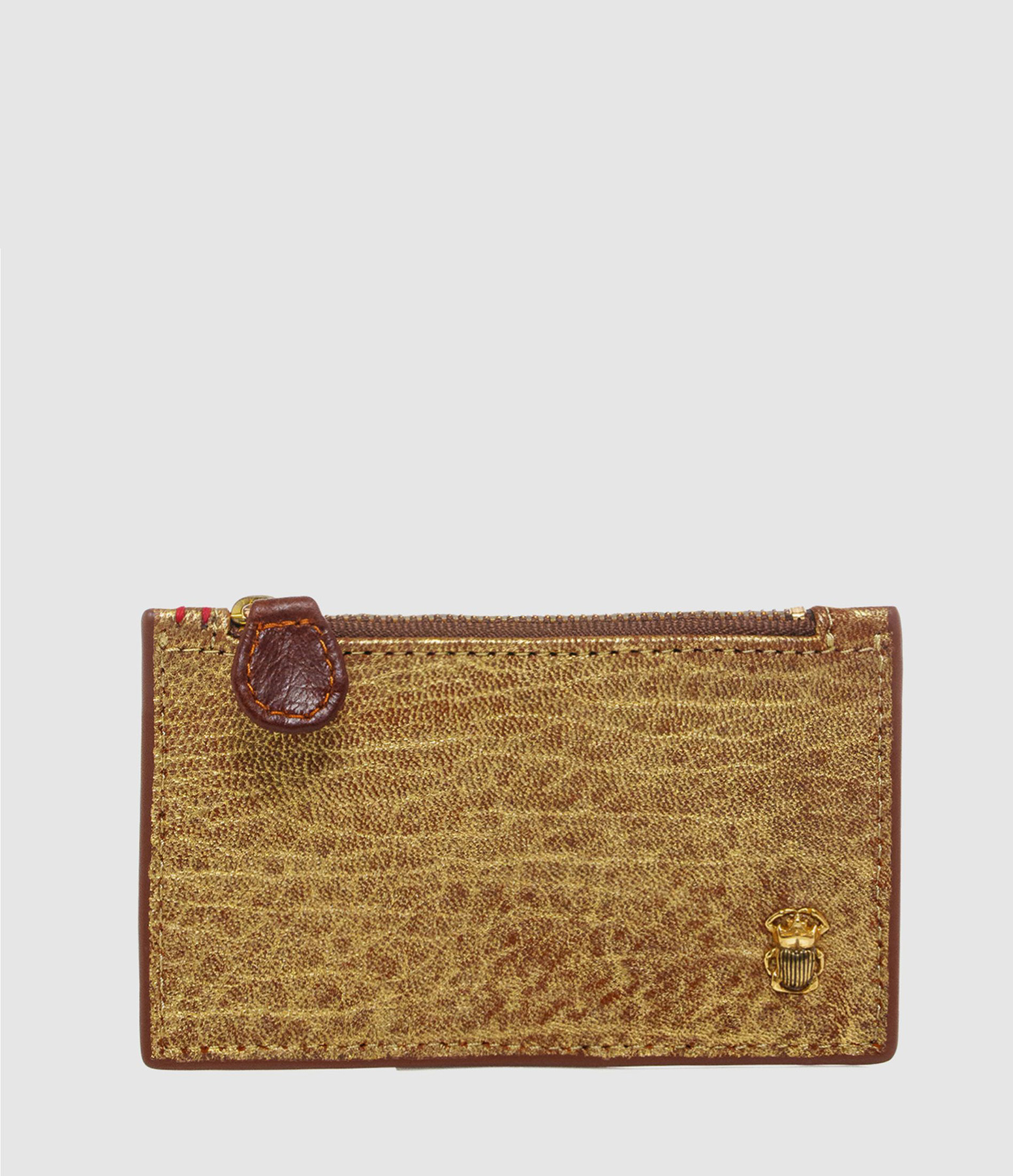 Porte-cartes Helena Cuir Bubble Or Antique
