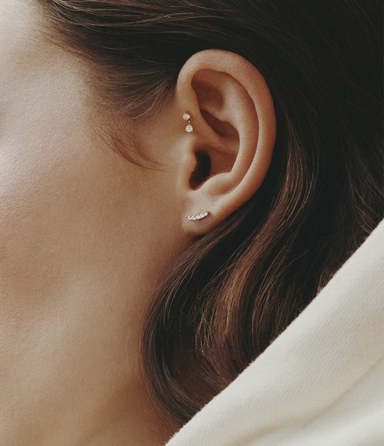 Infinity Boucle D'oreille Bouton Or Rose, Vendue à l'unité