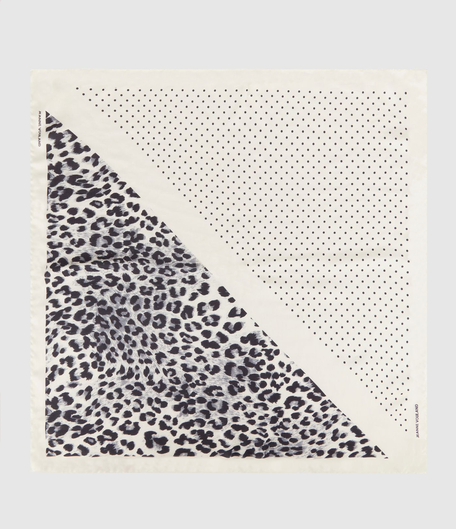 Foulard Pino Modal Soie Pois Léopard, Collab JV x Destin