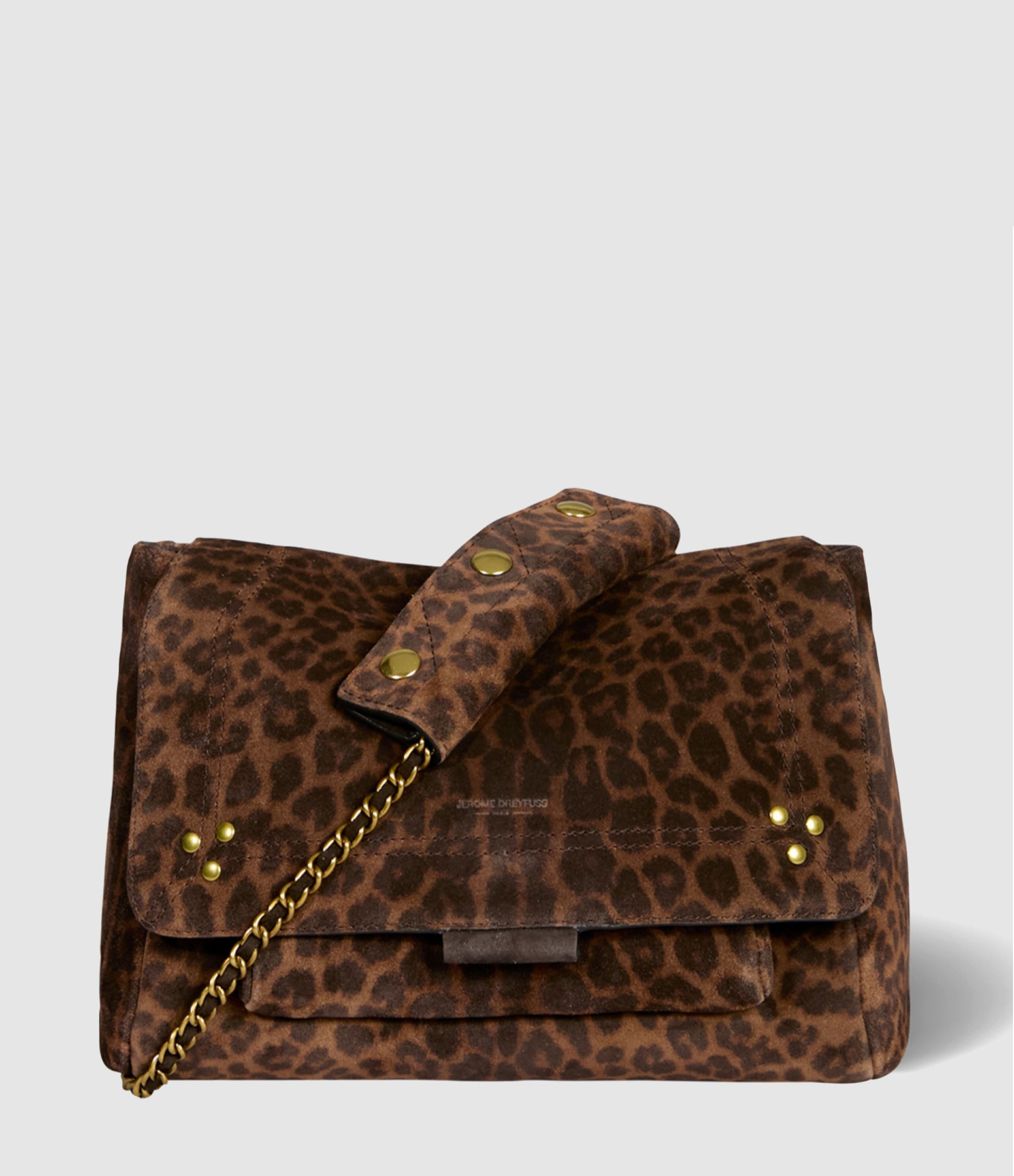 Sac Lulu M Cuir Imprimé Léopard Naturel