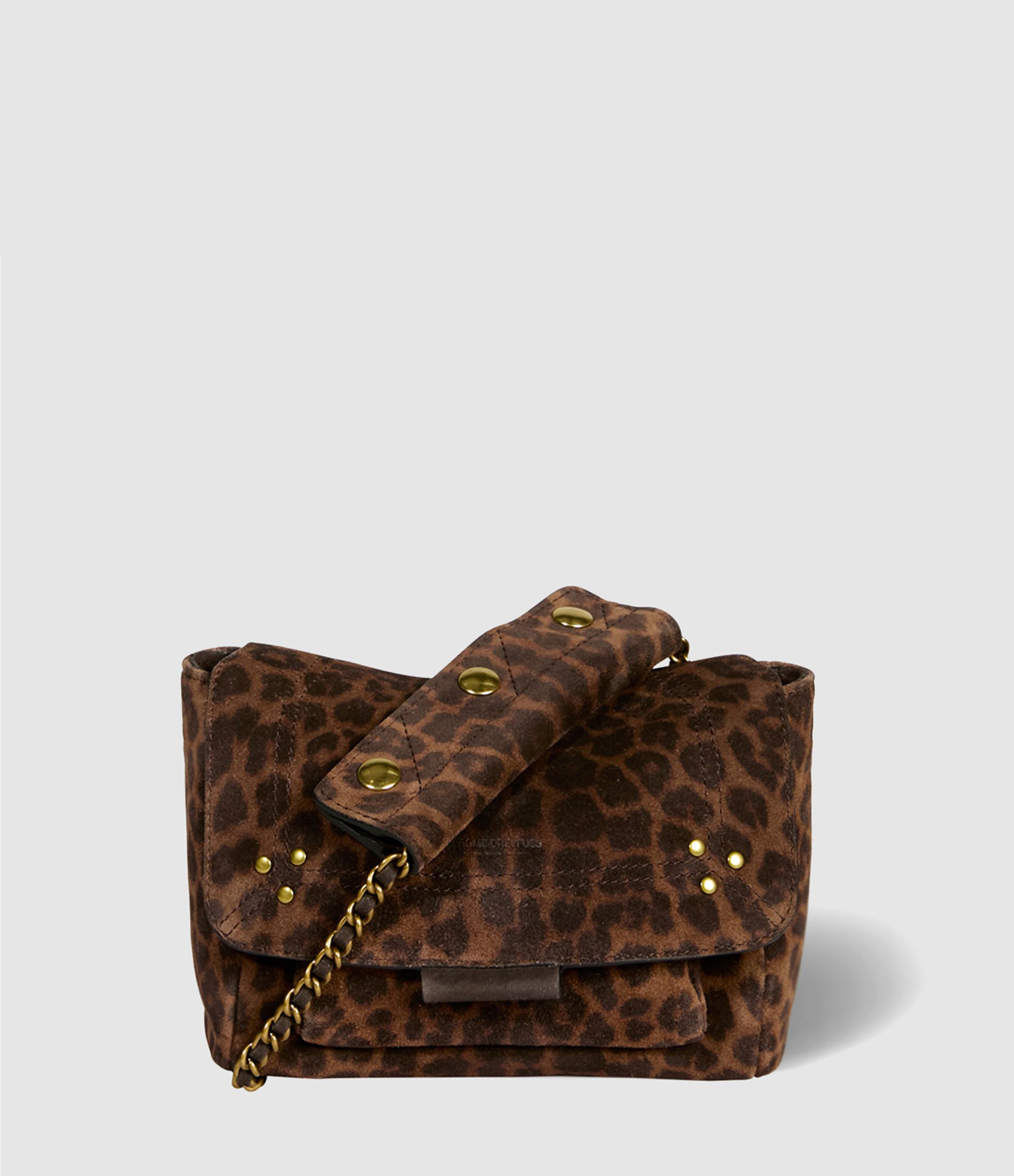 Sac Lulu S Cuir Imprimé Léopard Naturel