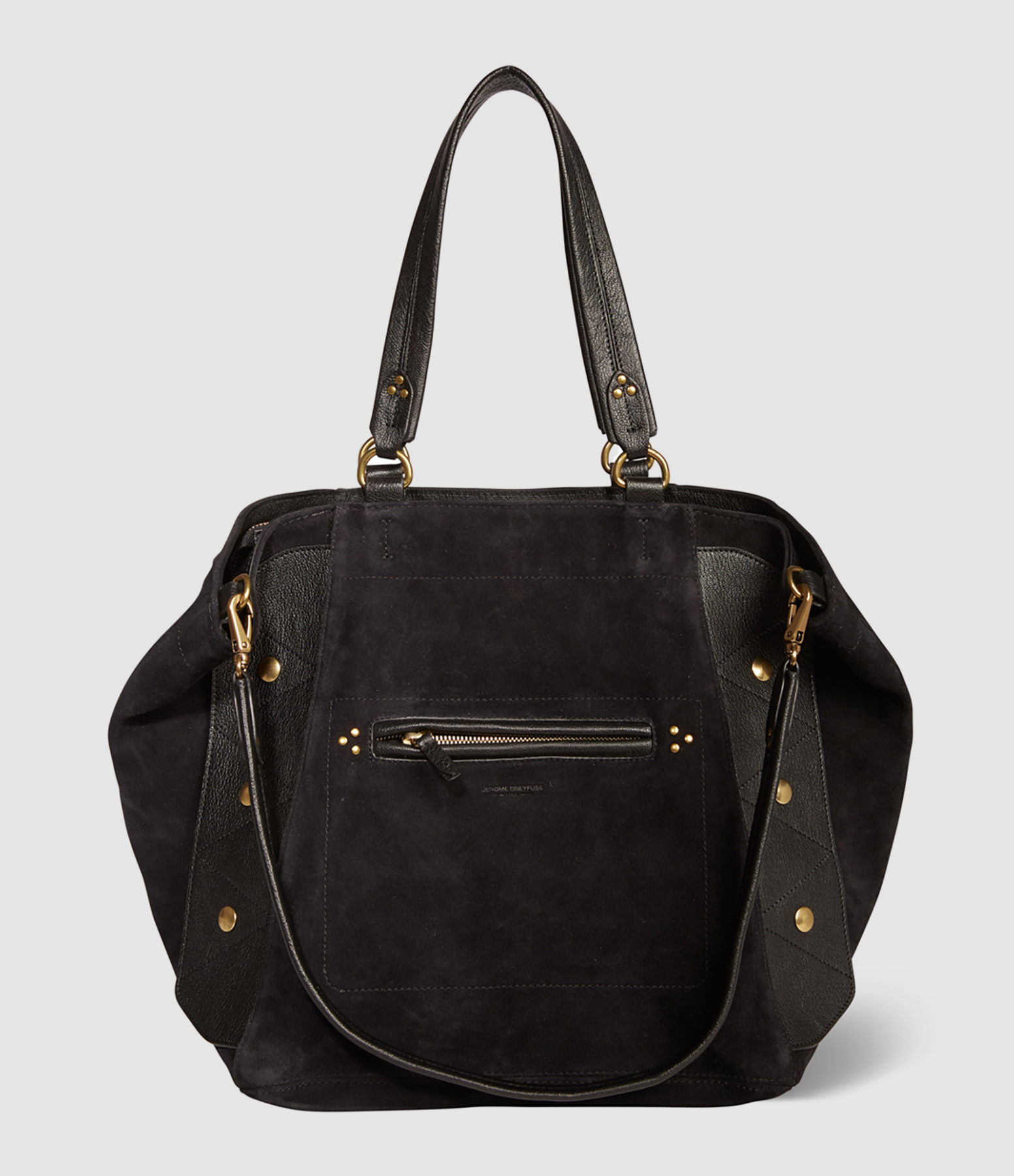 Cabas Roger Cuir Suédé Noir