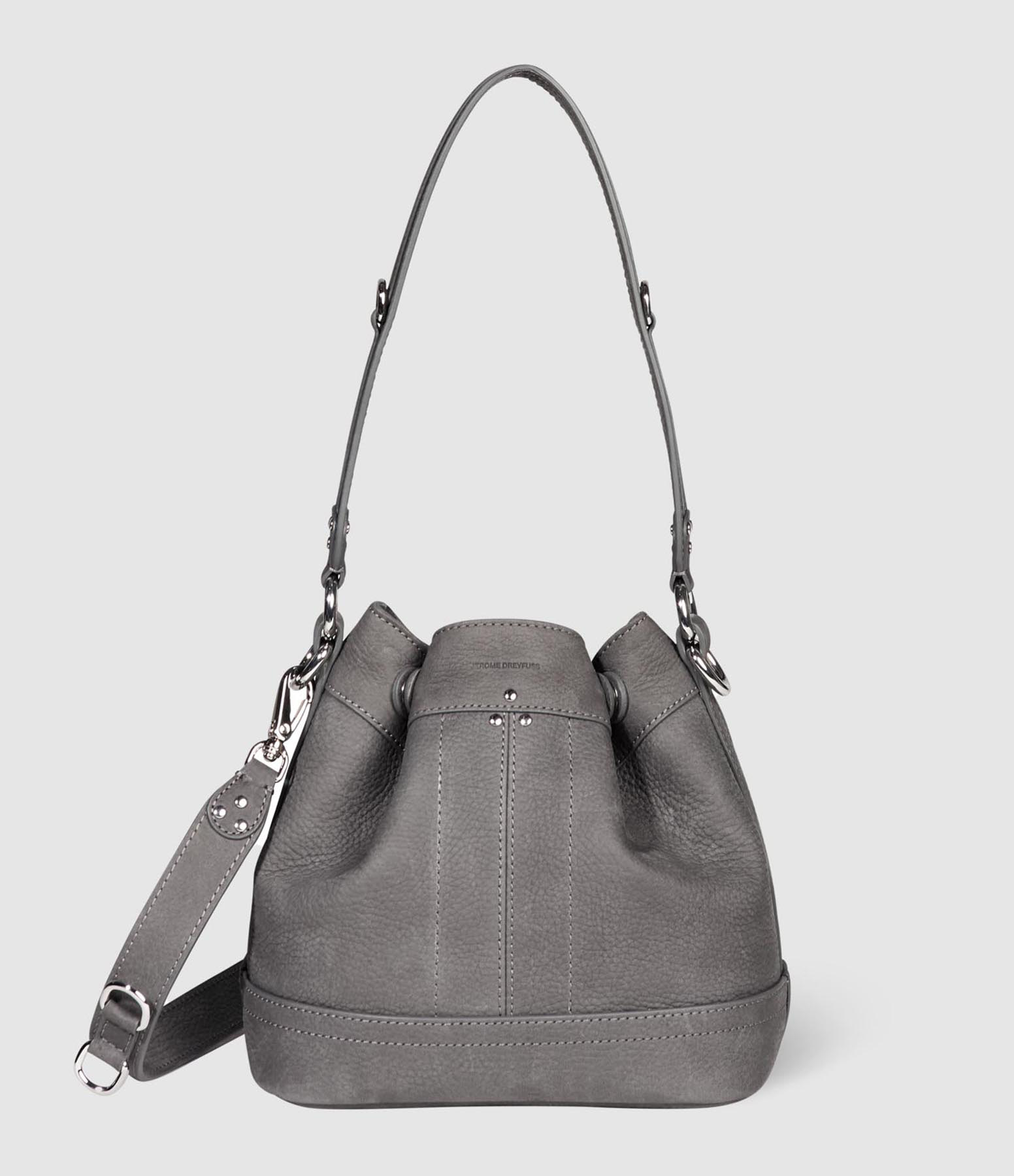 Sac Ben S Cuir Suédé Grainé Anthracite
