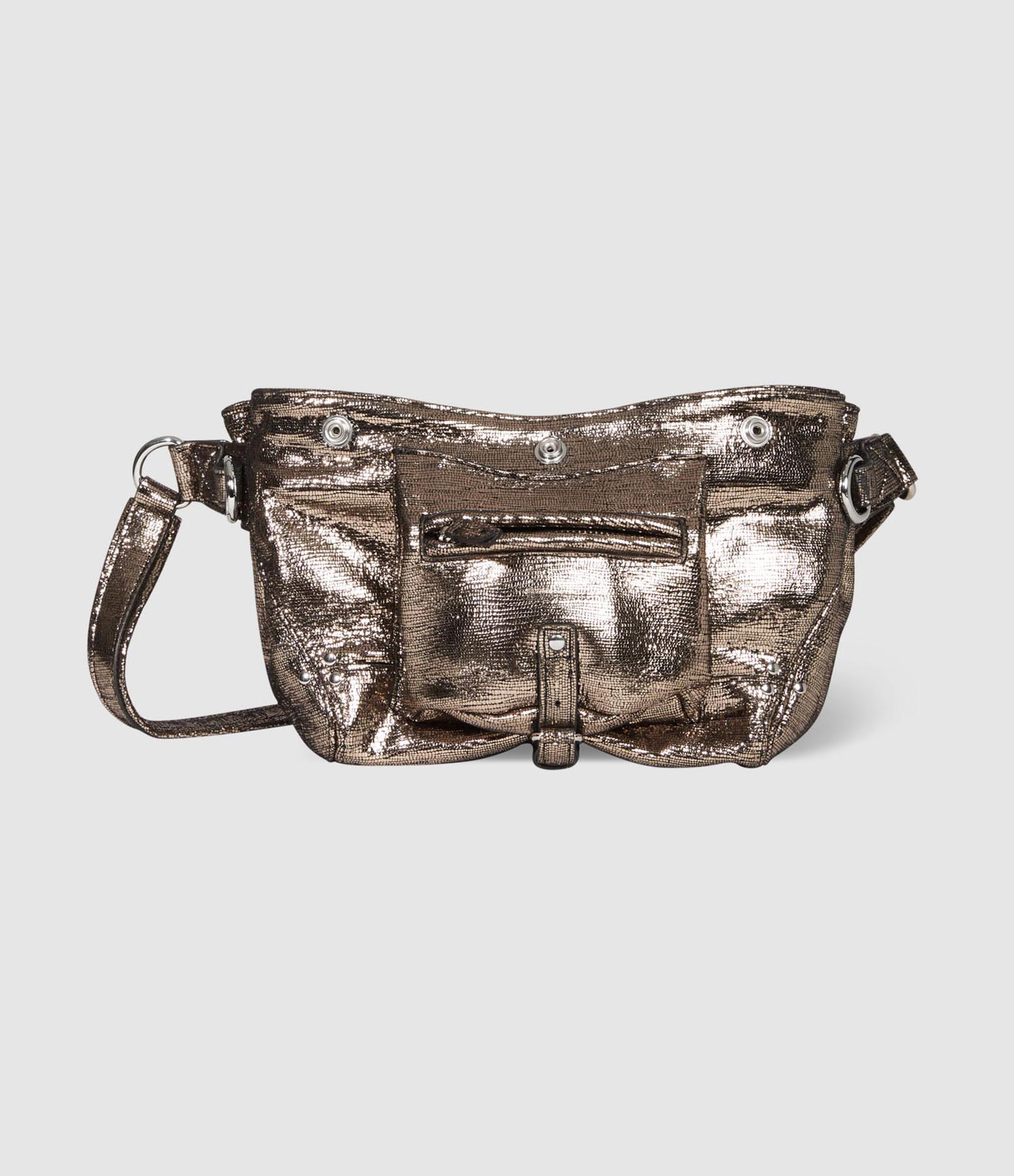 Sac Banane Billy Cuir Lamé Champagne