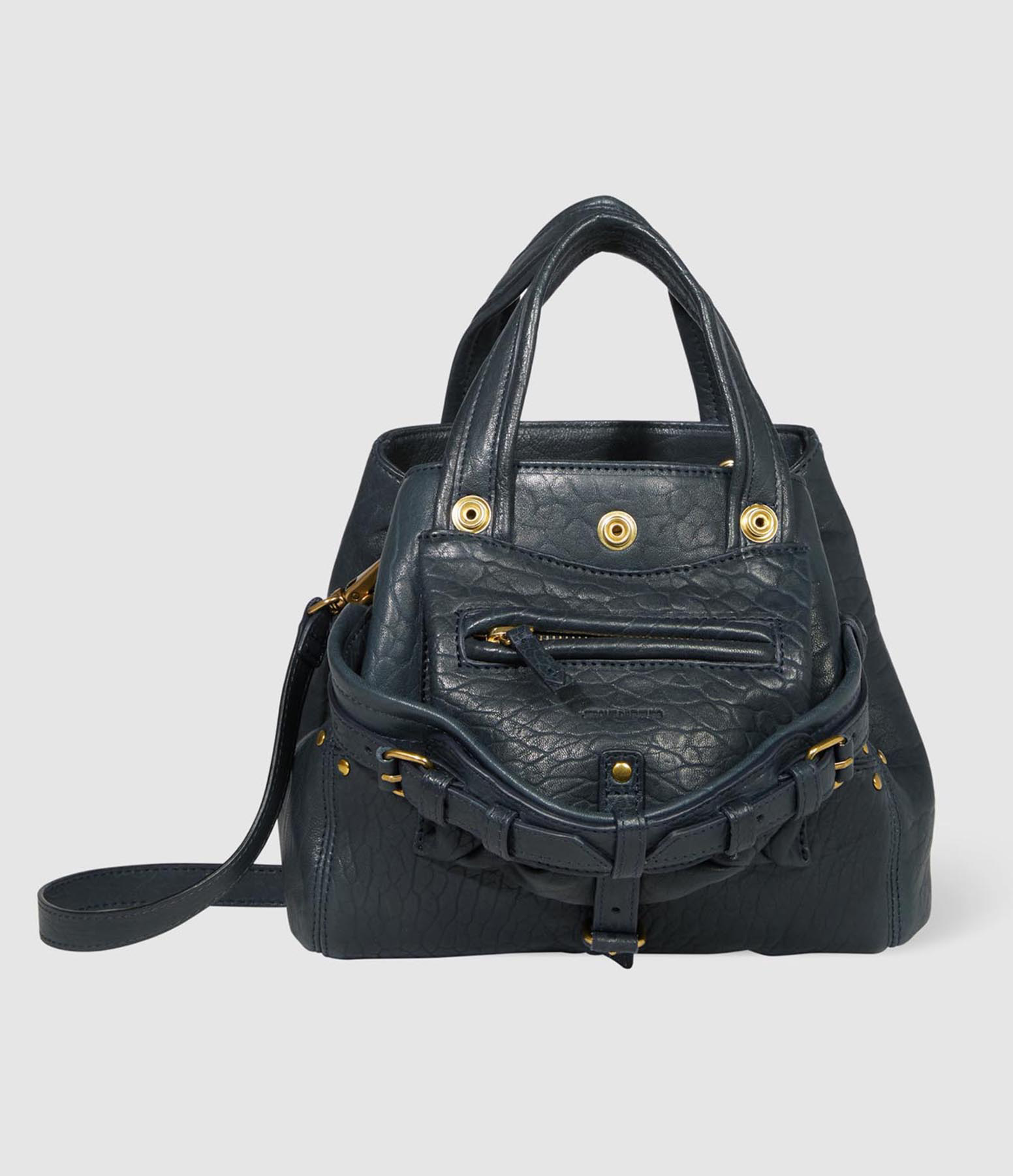 Sac Billy Nano Cuir Bubble Petrol