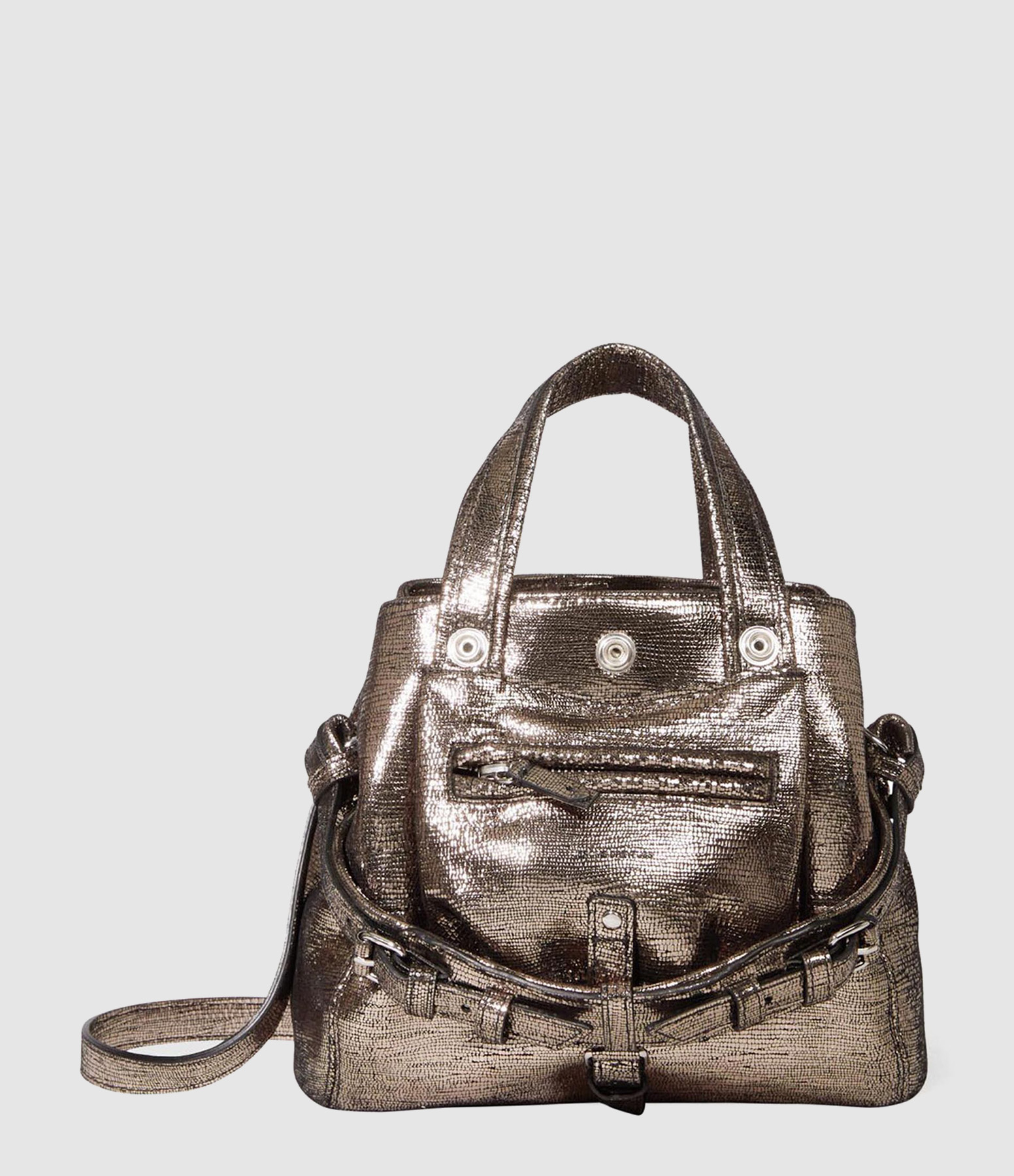 Sac Billy Nano Cuir Lamé Champagne