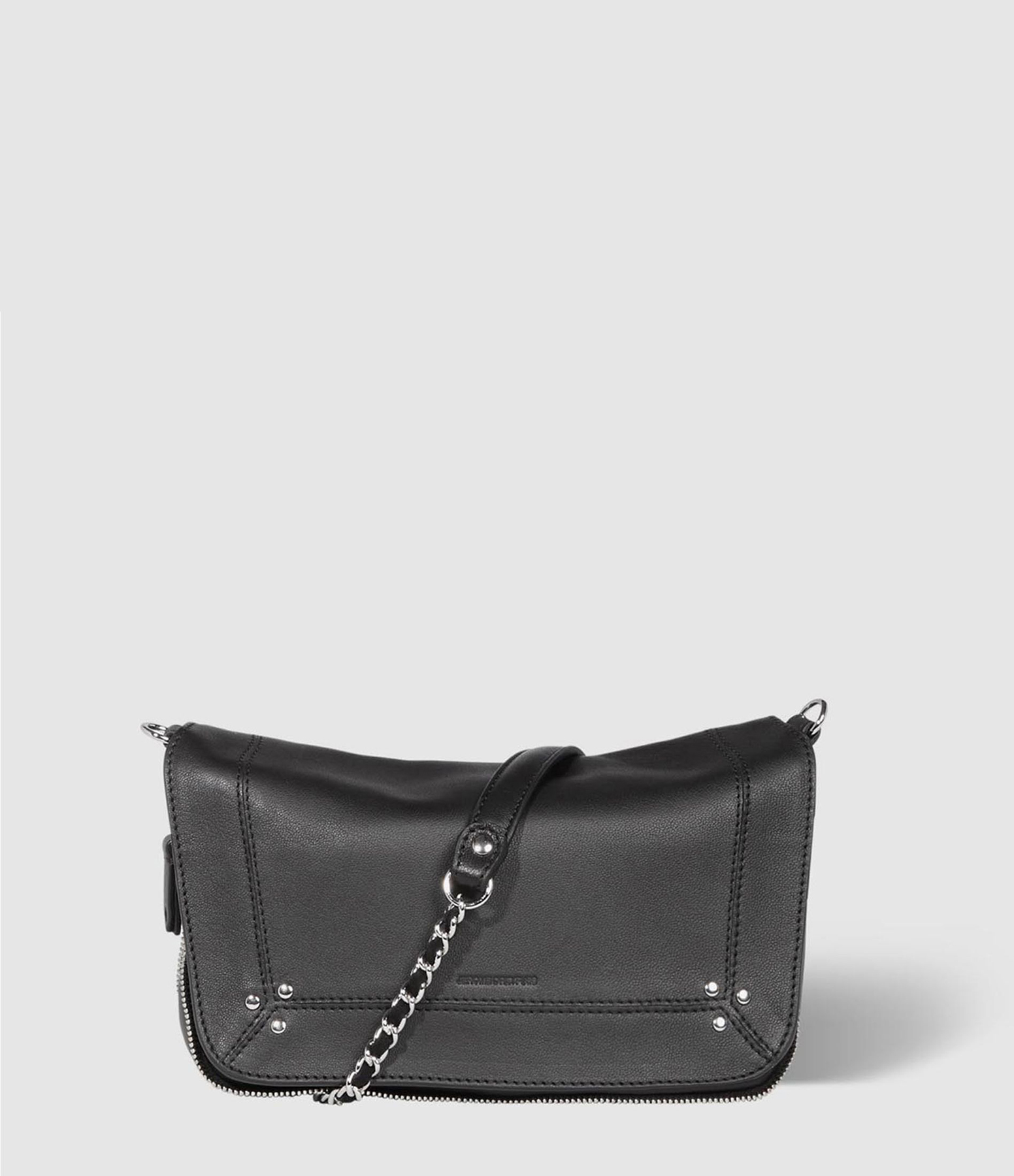 Sac Bobi S Cuir Noir Silver