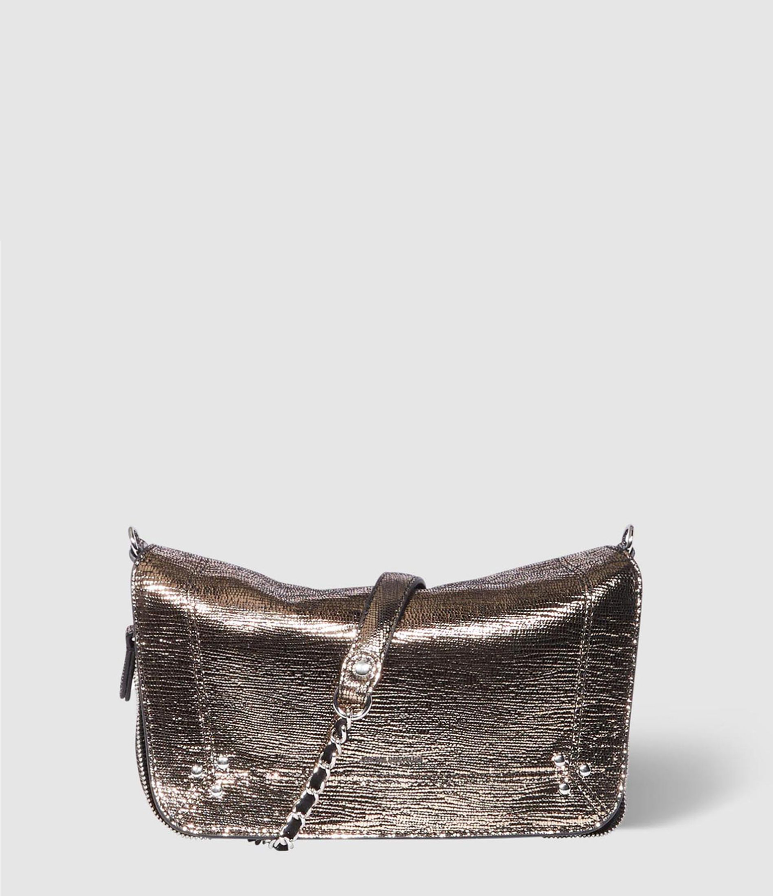 Sac Bobi S Cuir Lamé Champagne
