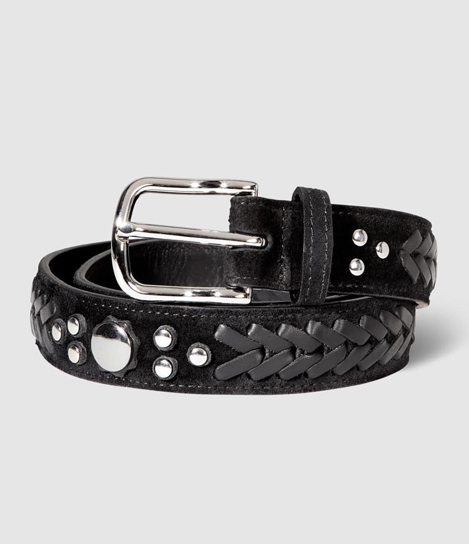 Ceinture Gaucho Cuir Noir