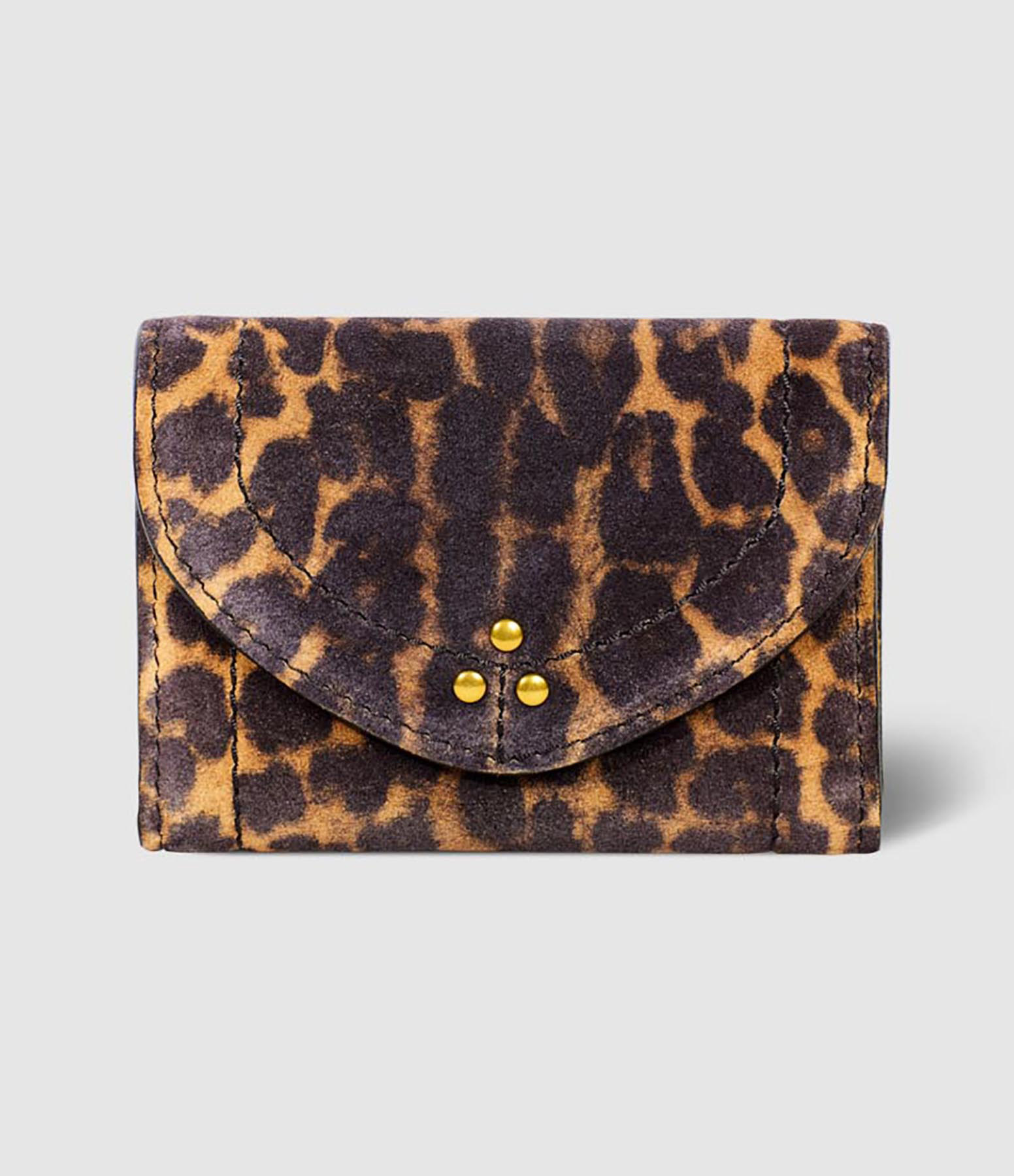 Porte-Monnaie Helmut PM Cuir Léo Chamois