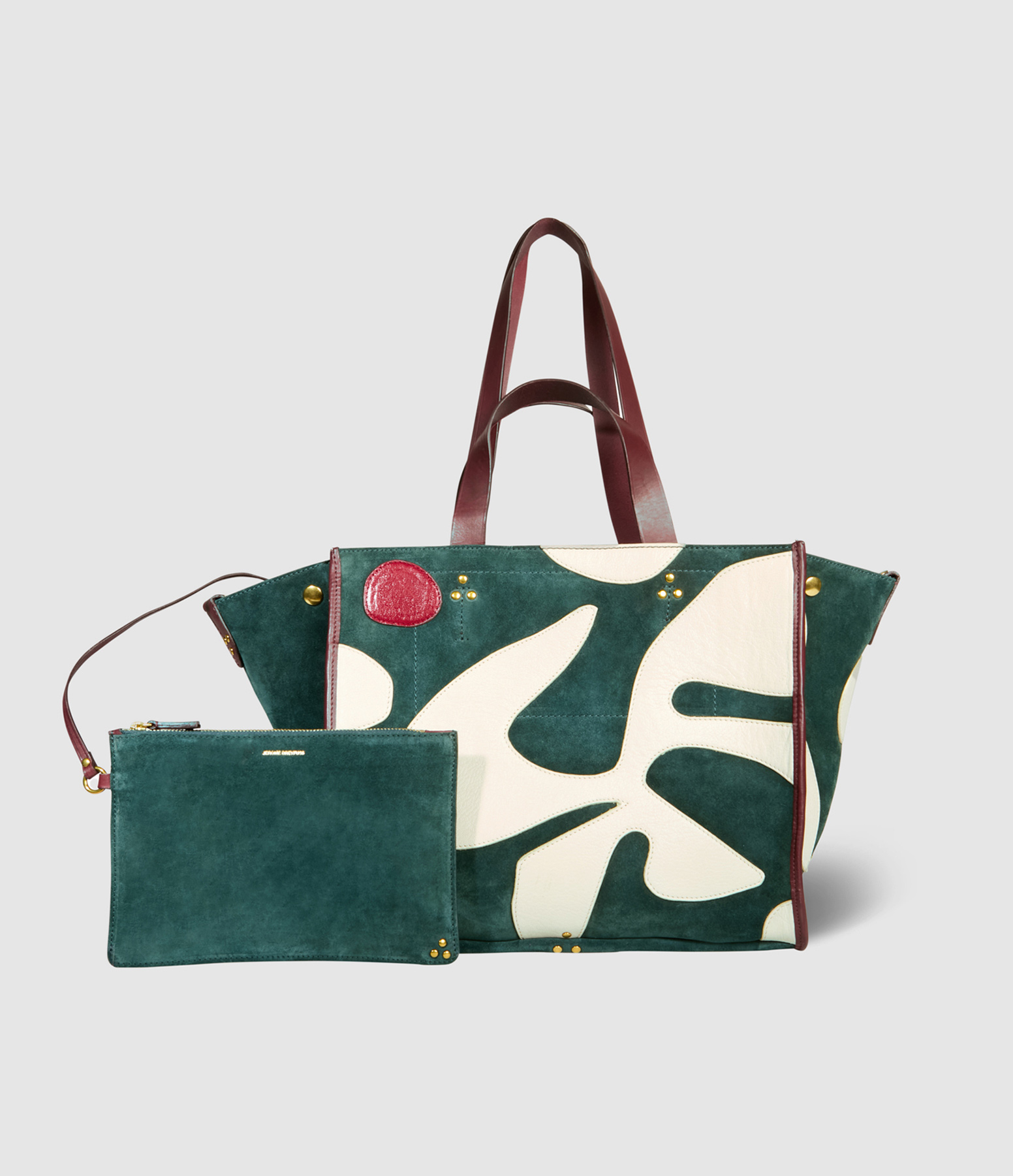 Cabas Léon M Cuir Suédé Canard, Capsule Japan