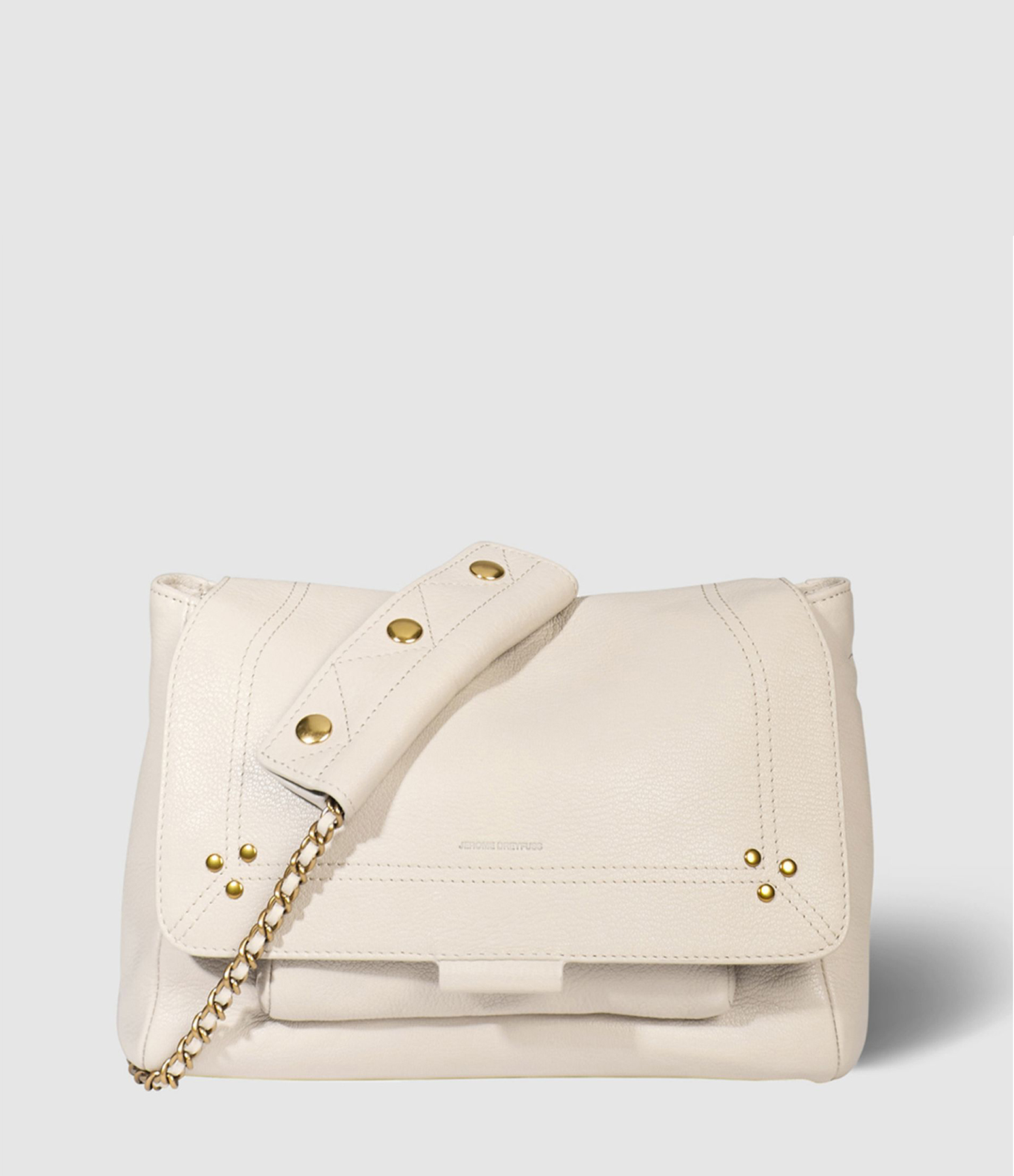 Sac Lulu M Cuir Écru Grainé