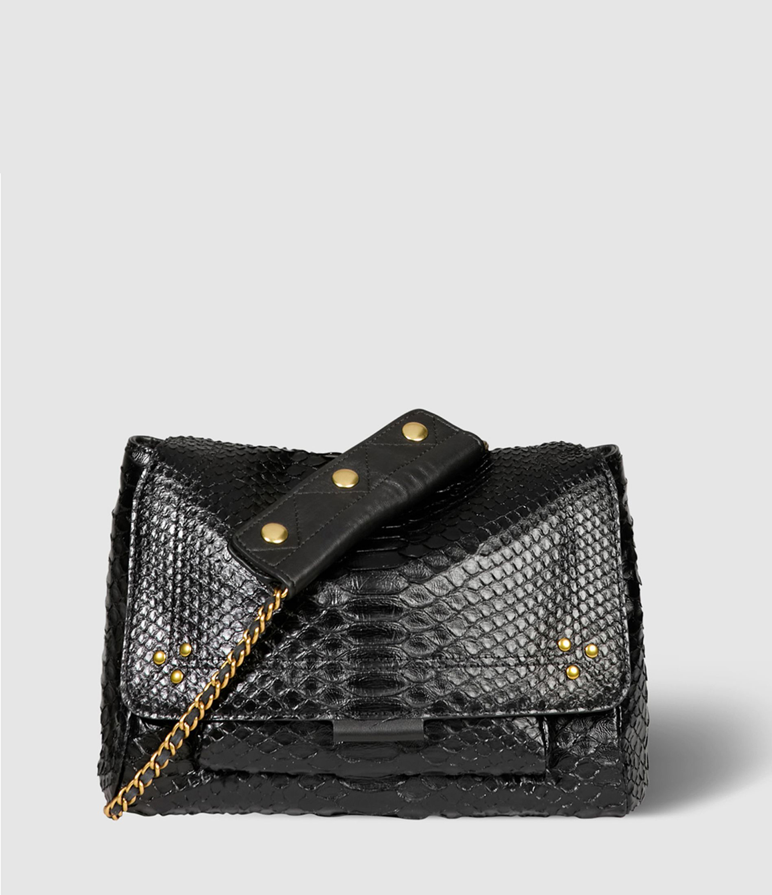 Sac Lulu M Python Noir
