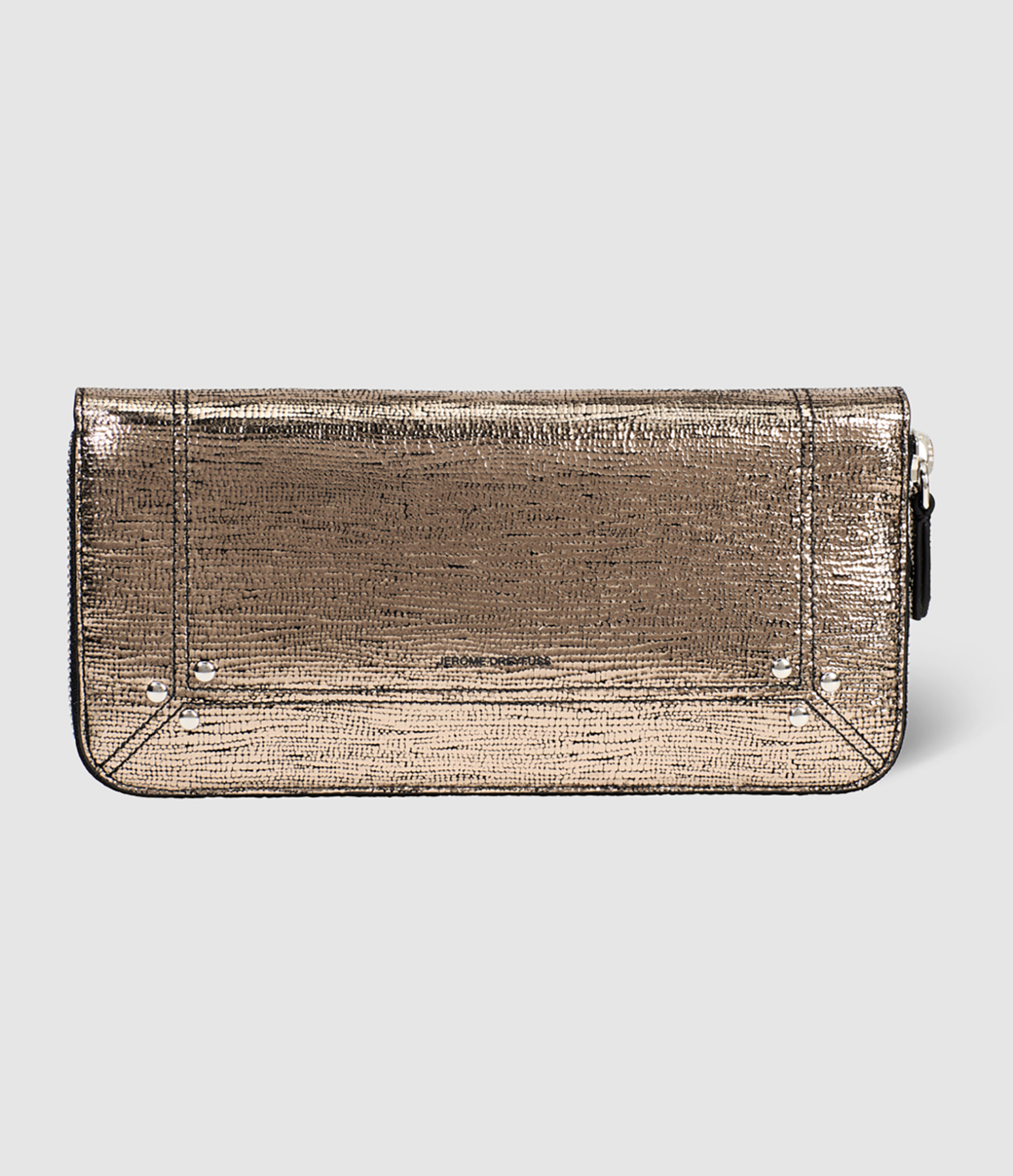 Portefeuille Malcom Cuir Lamé Champagne