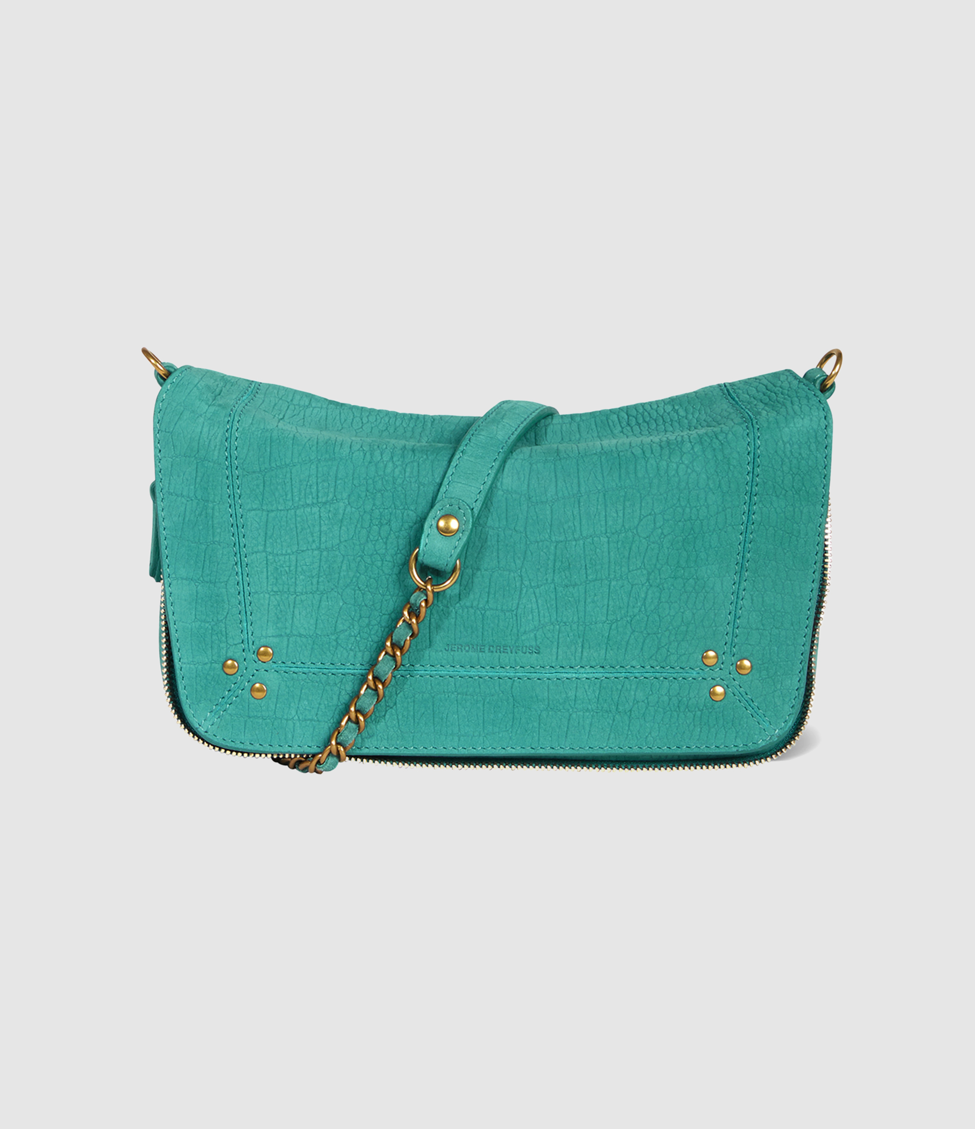 Sac Bobi S Cuir Imprimé Croco Agave