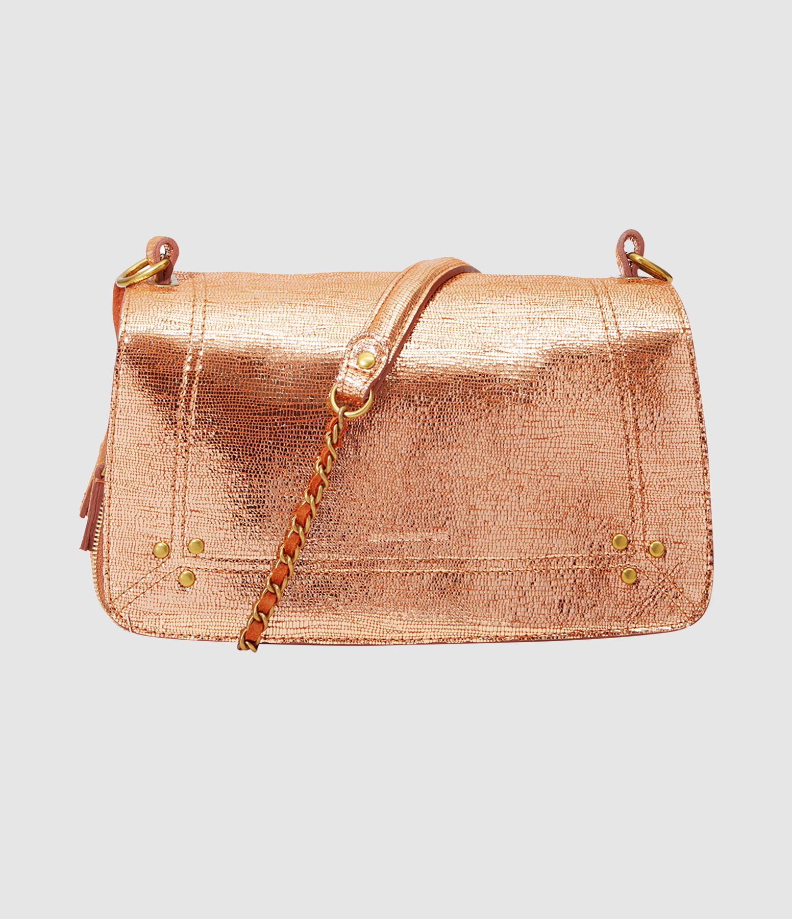 Sac Bobi Cuir Lamé Rose Gold