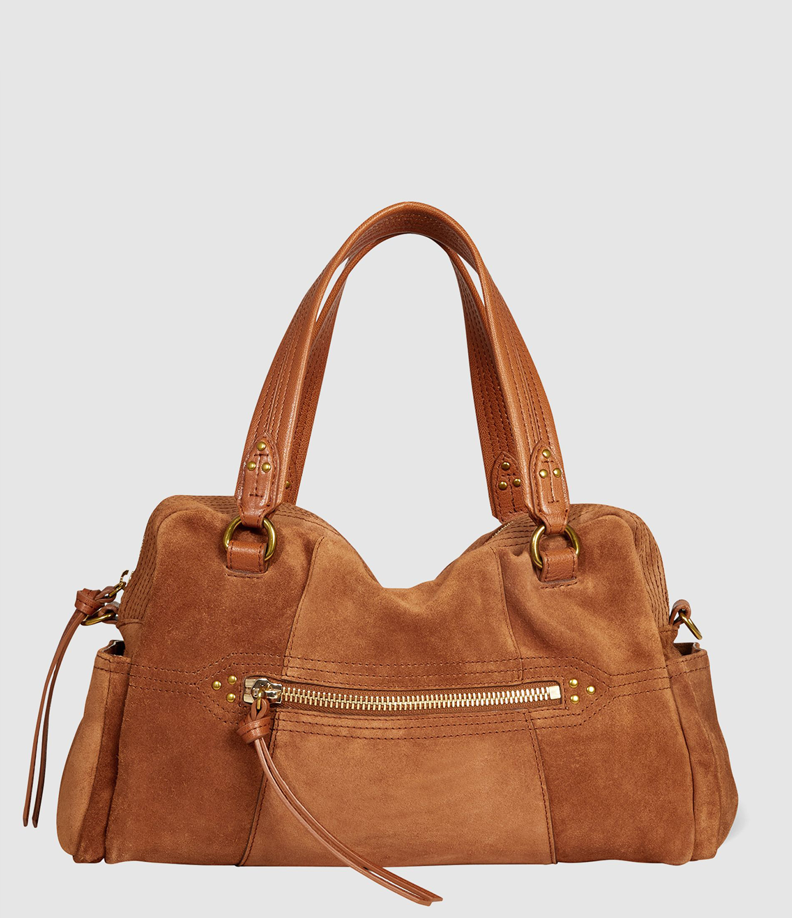 Sac Lucky Bowling Cuir Caramel