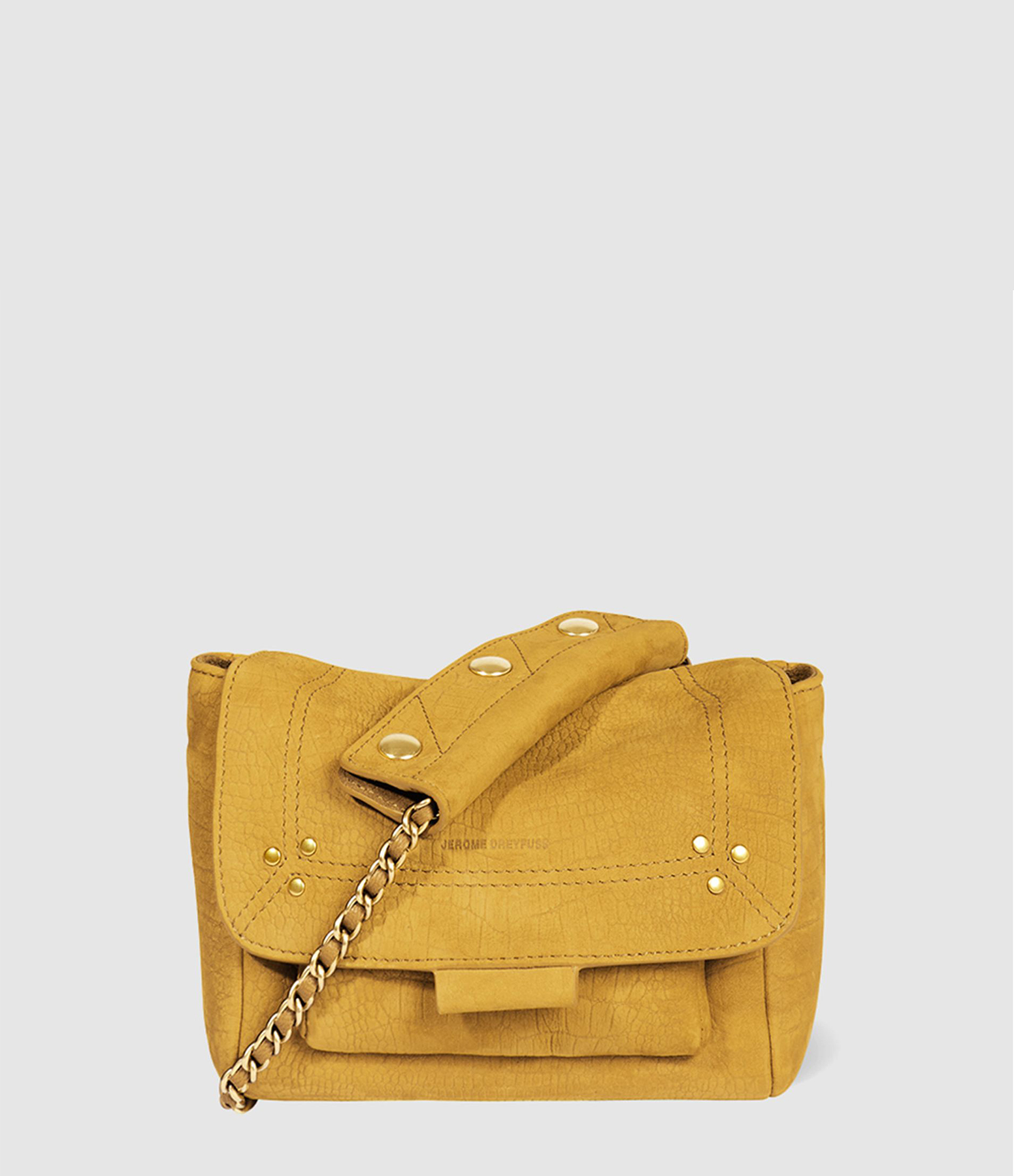 Sac Lulu S Imprimé Croco Moutarde