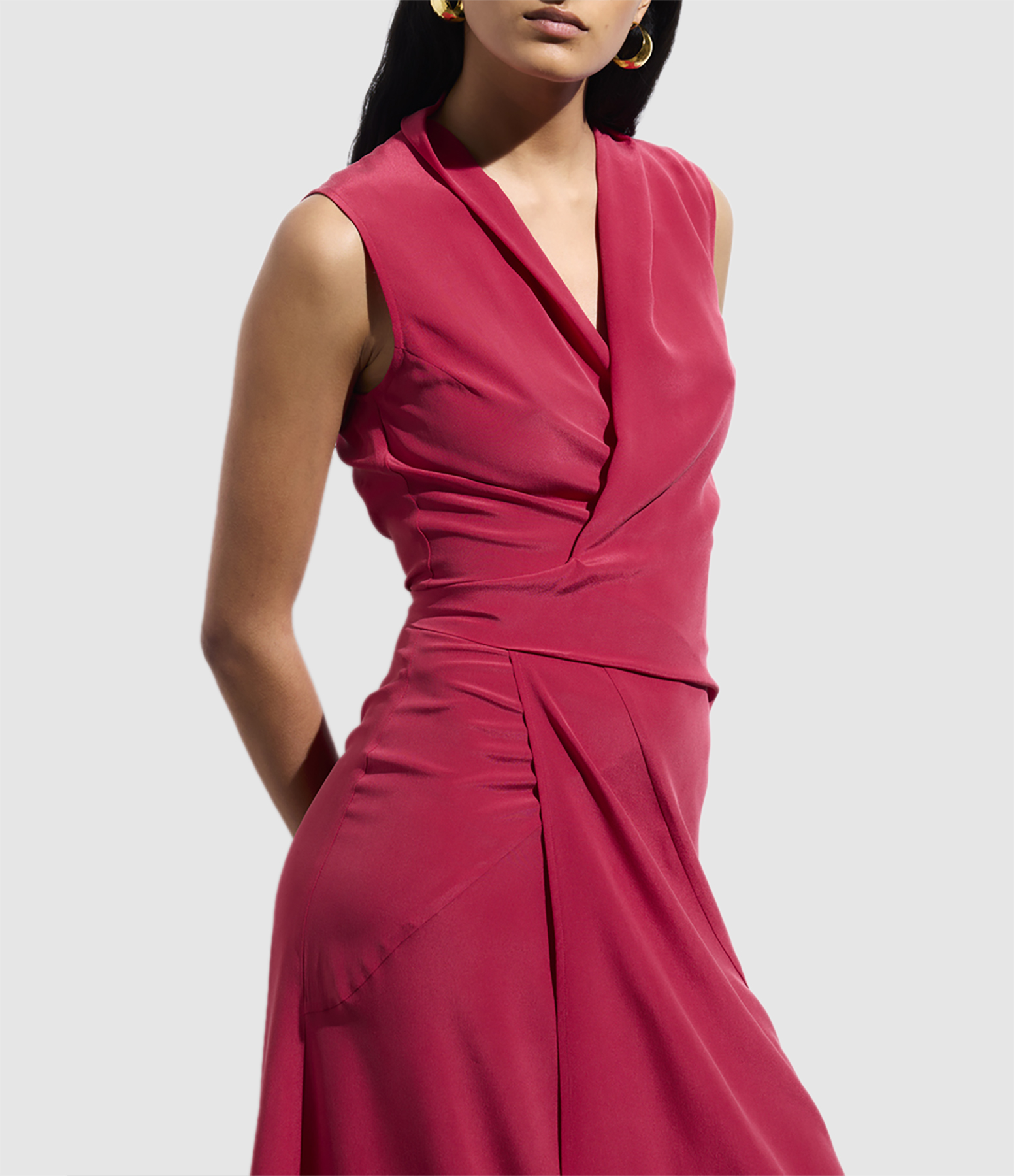 Robe Longue Faye Framboise