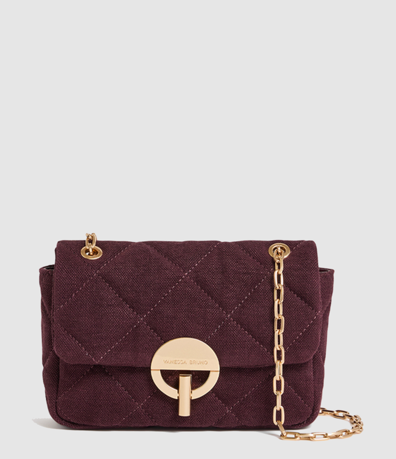 Sac A Main Moon Moyen Aubergine