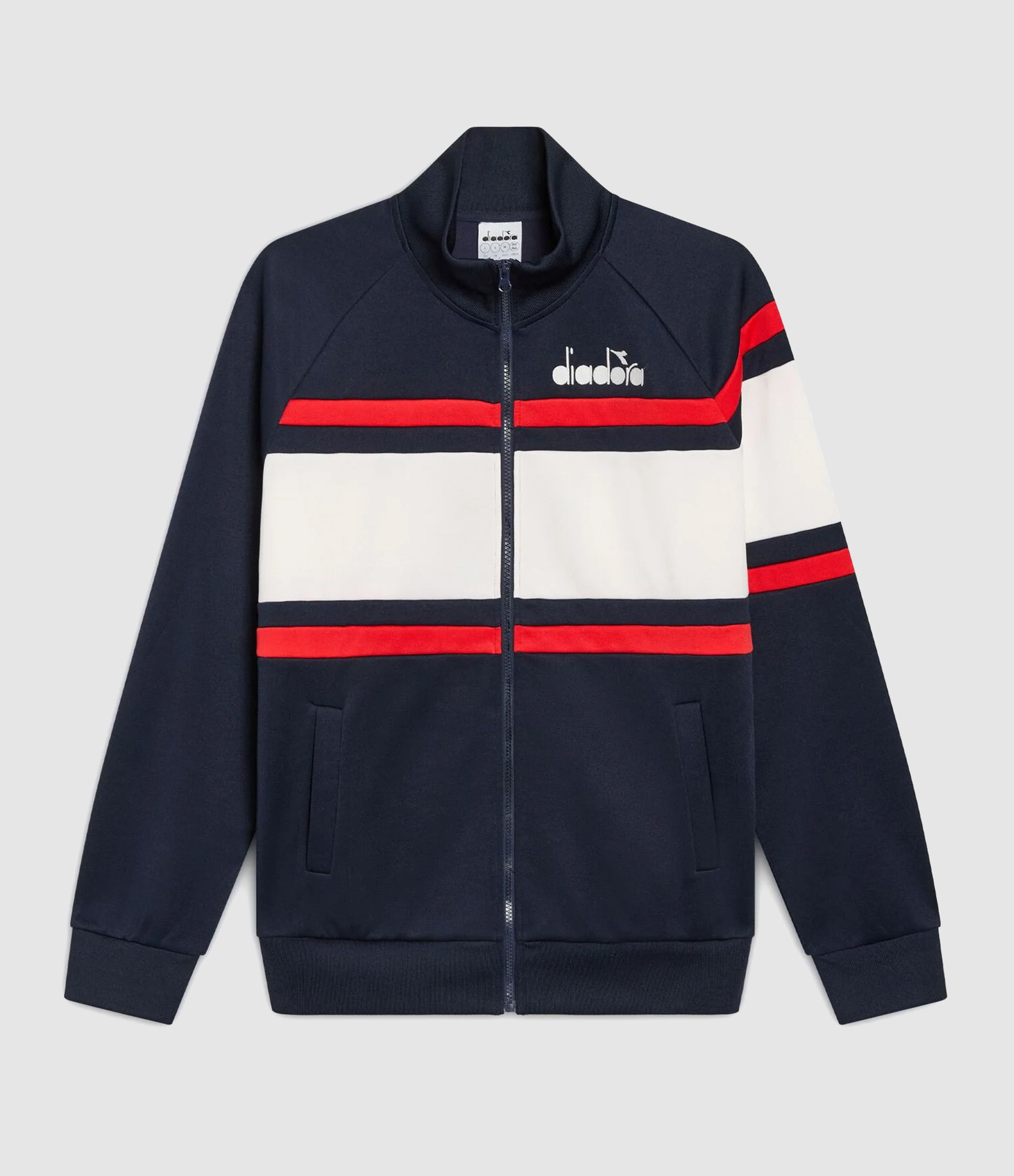 Veste 80S Zippée Bleu Nuit