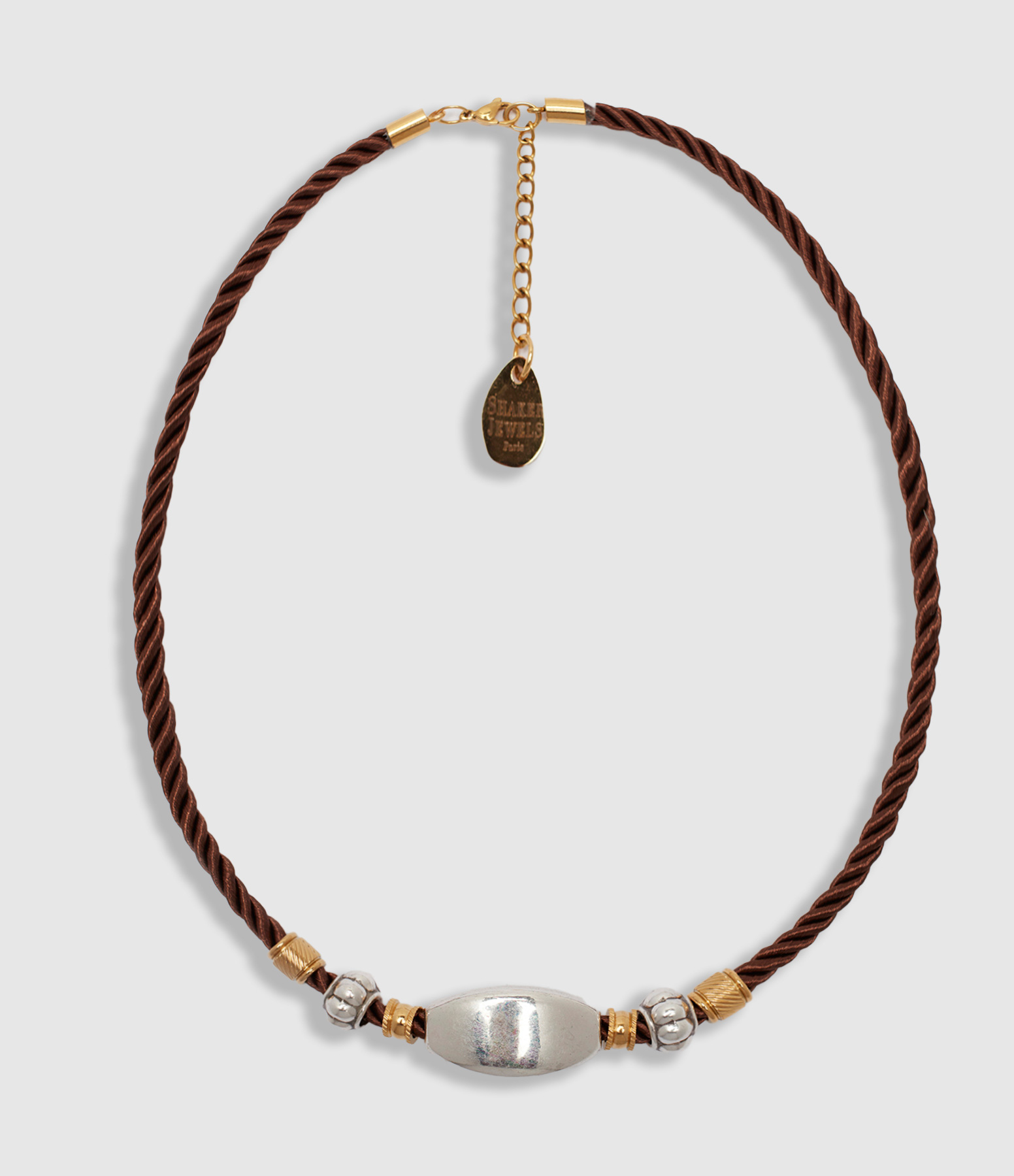 Collier Nia Cordon Marron