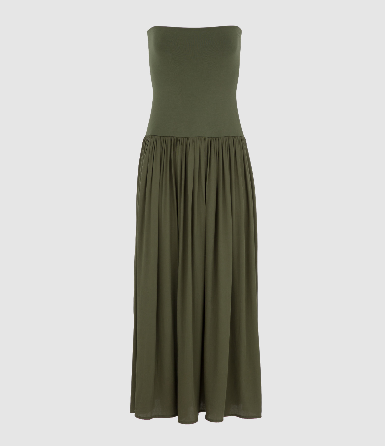 Robe Lyv Bustier Bi matière Kaki