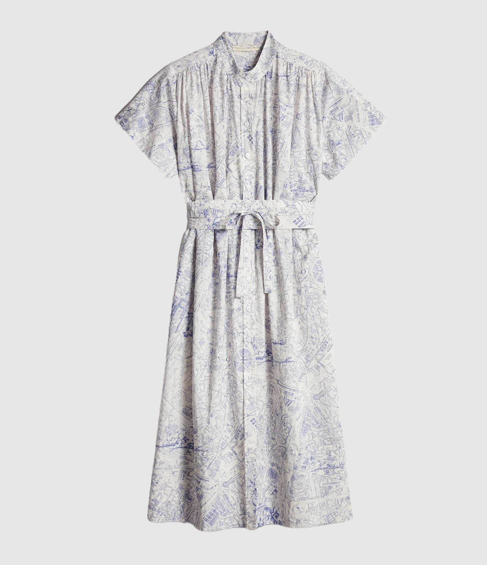 Robe Mi-Longue Ciao Blanc Bleu