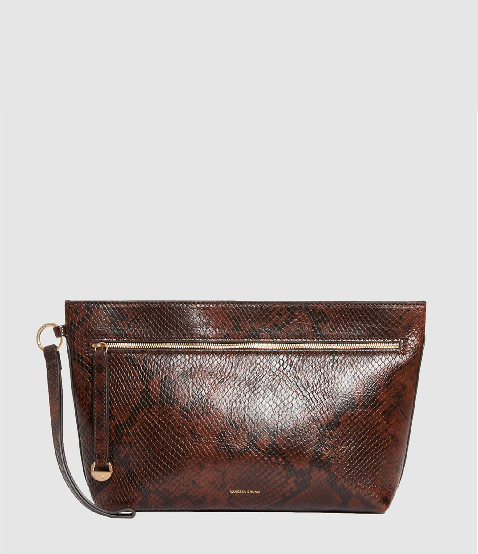 Pochette Zipped Clutch Fauve