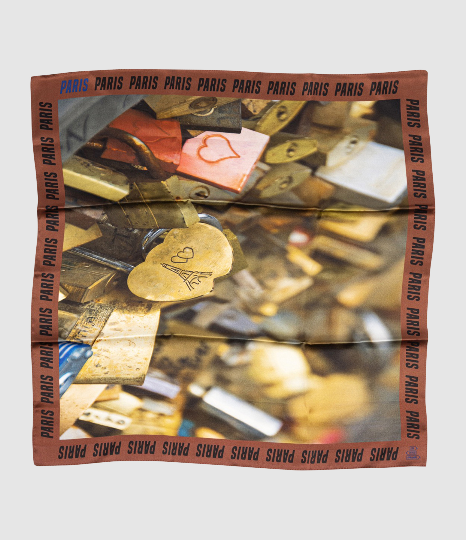 Foulard Paris Love Rouge Carré 64x64