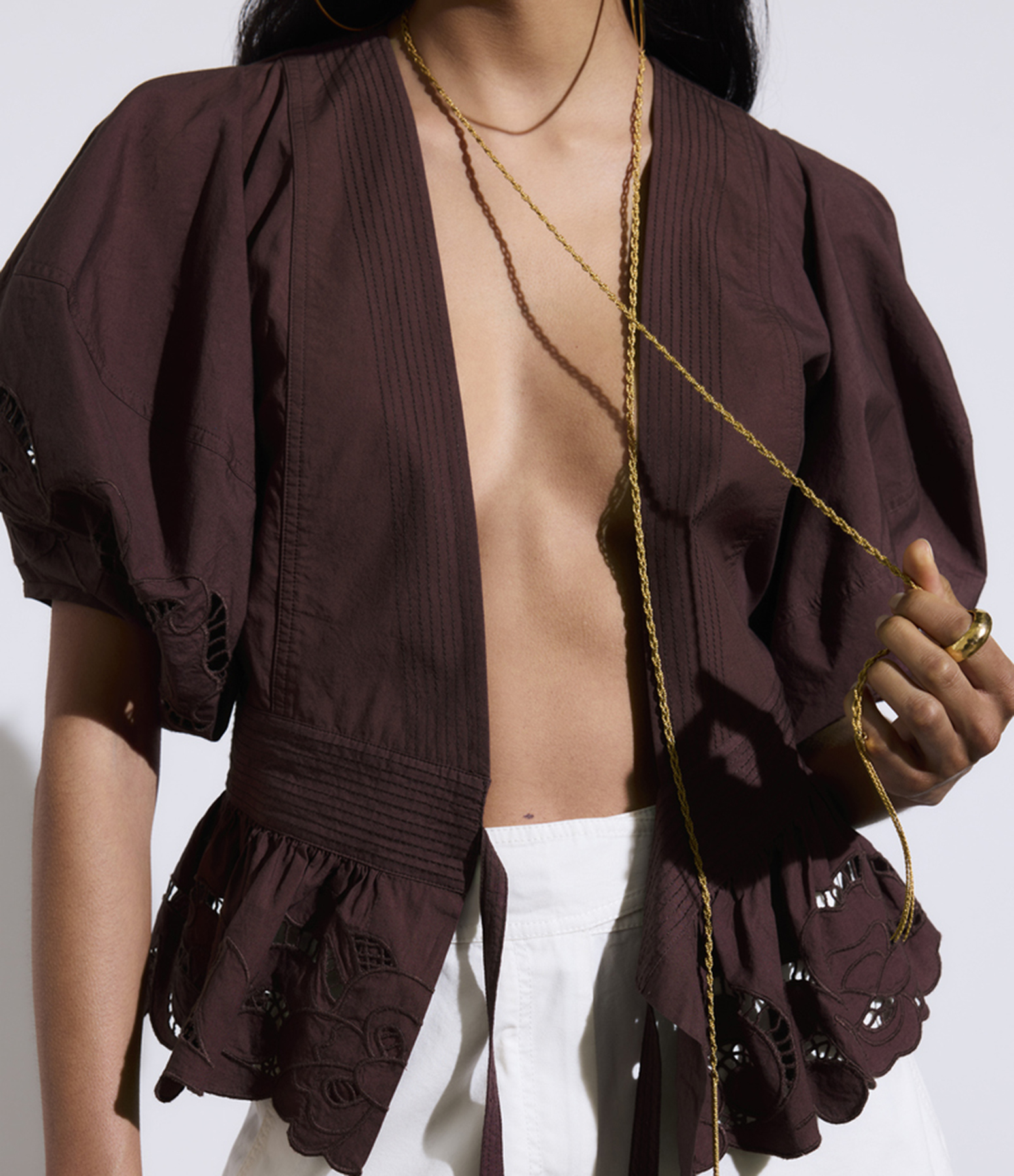Blouse Gunner Chocolat